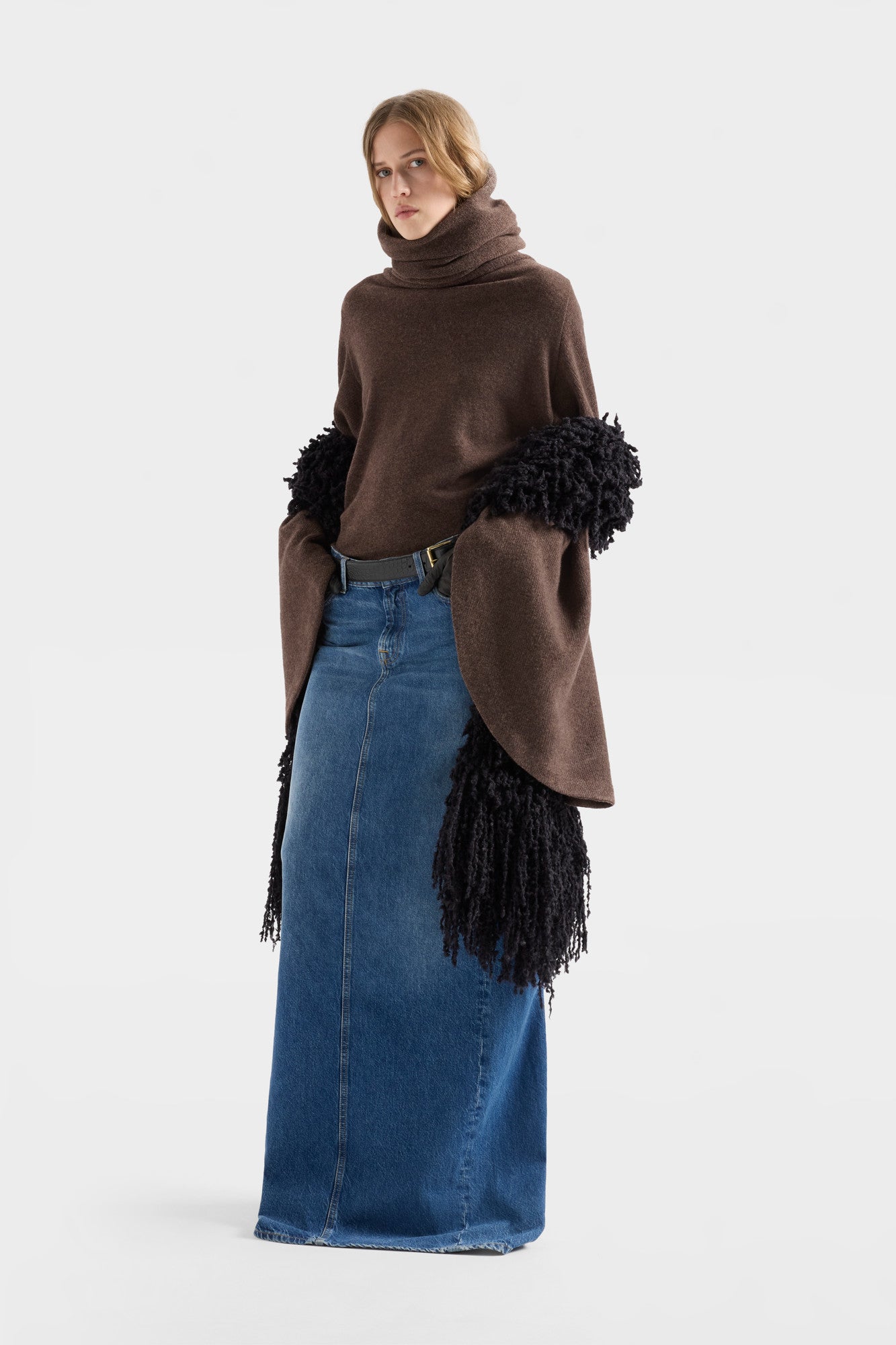 7-for-all-mankind-high-neck-shawl-sweater-wool-bark-damen-pullover image 2