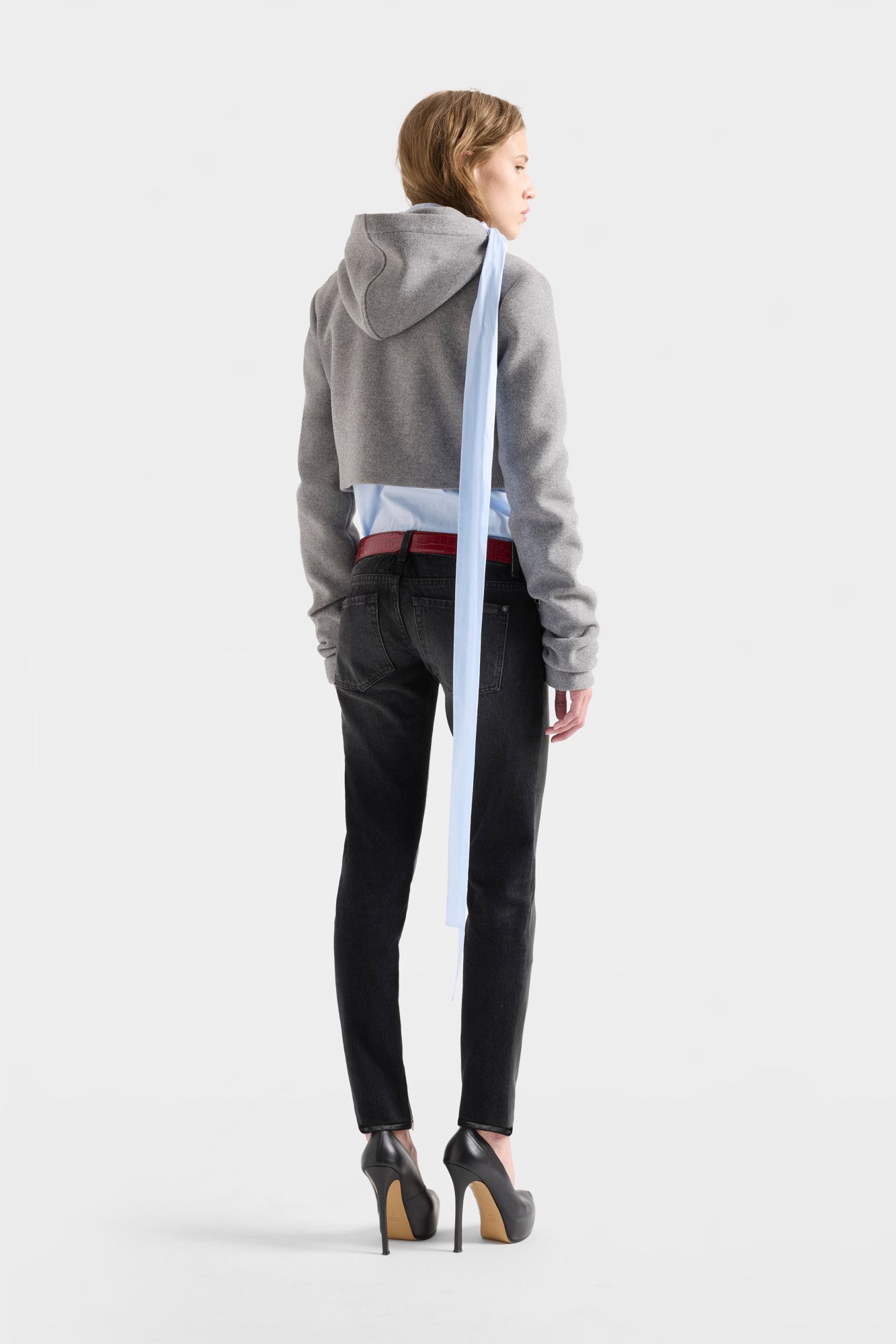 7-for-all-mankind-ruched-zip-hoodie-in-wool-slate image 5