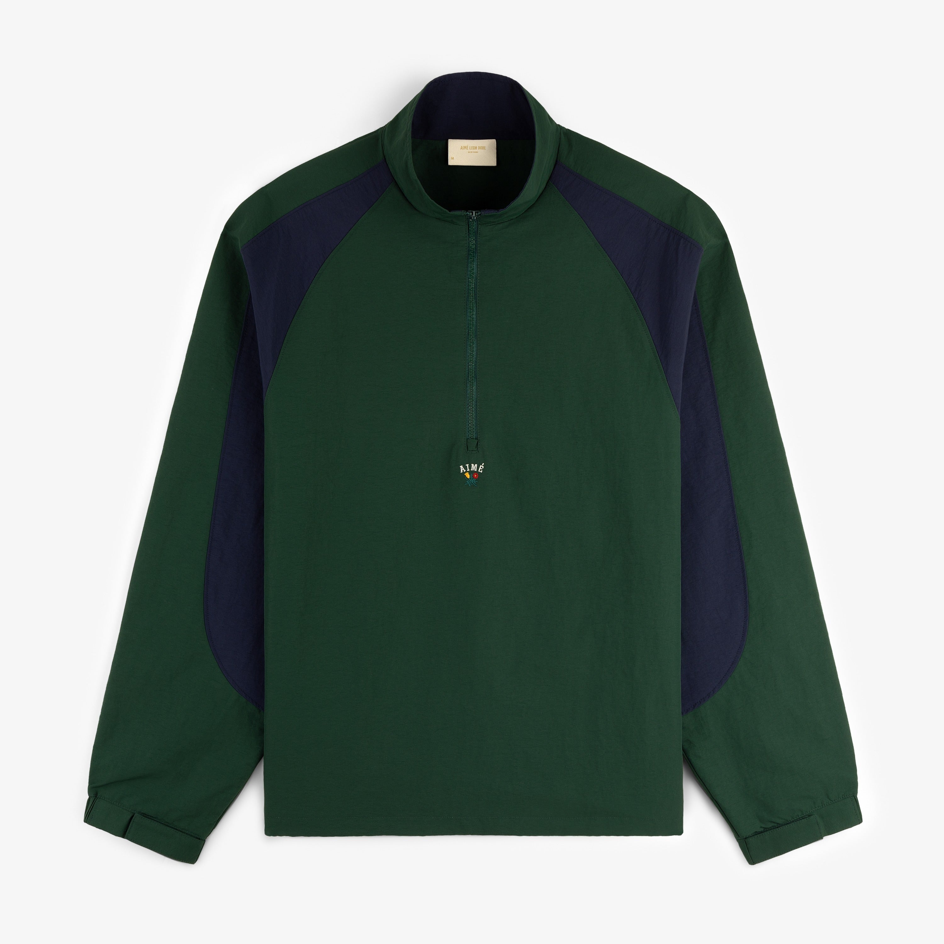 aim-leon-dore-crest-nylon-half-zip-pullover-gr-n image 1