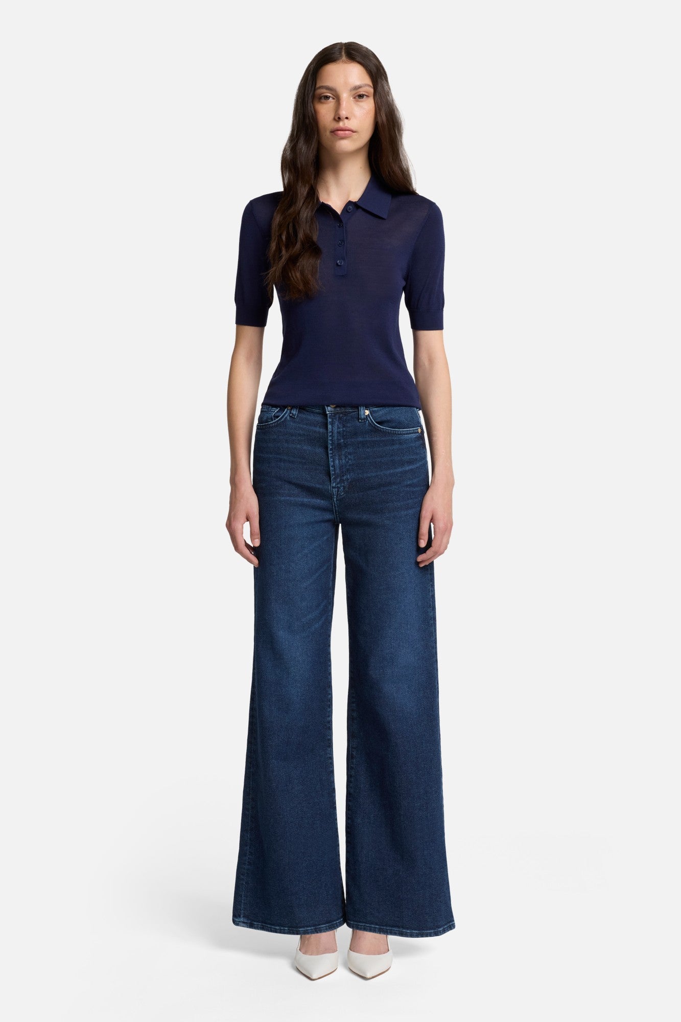 7-for-all-mankind-silk-blend-polo-damen-navy image 2