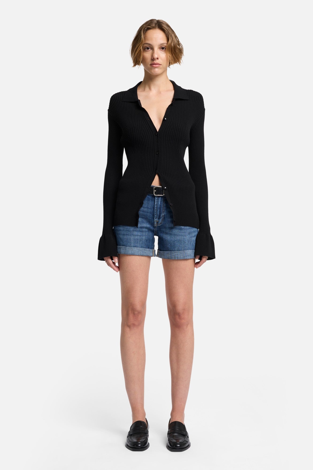 7-for-all-mankind-broken-twill-mid-roll-short-in-vanity-damen-jeansshorts image 7