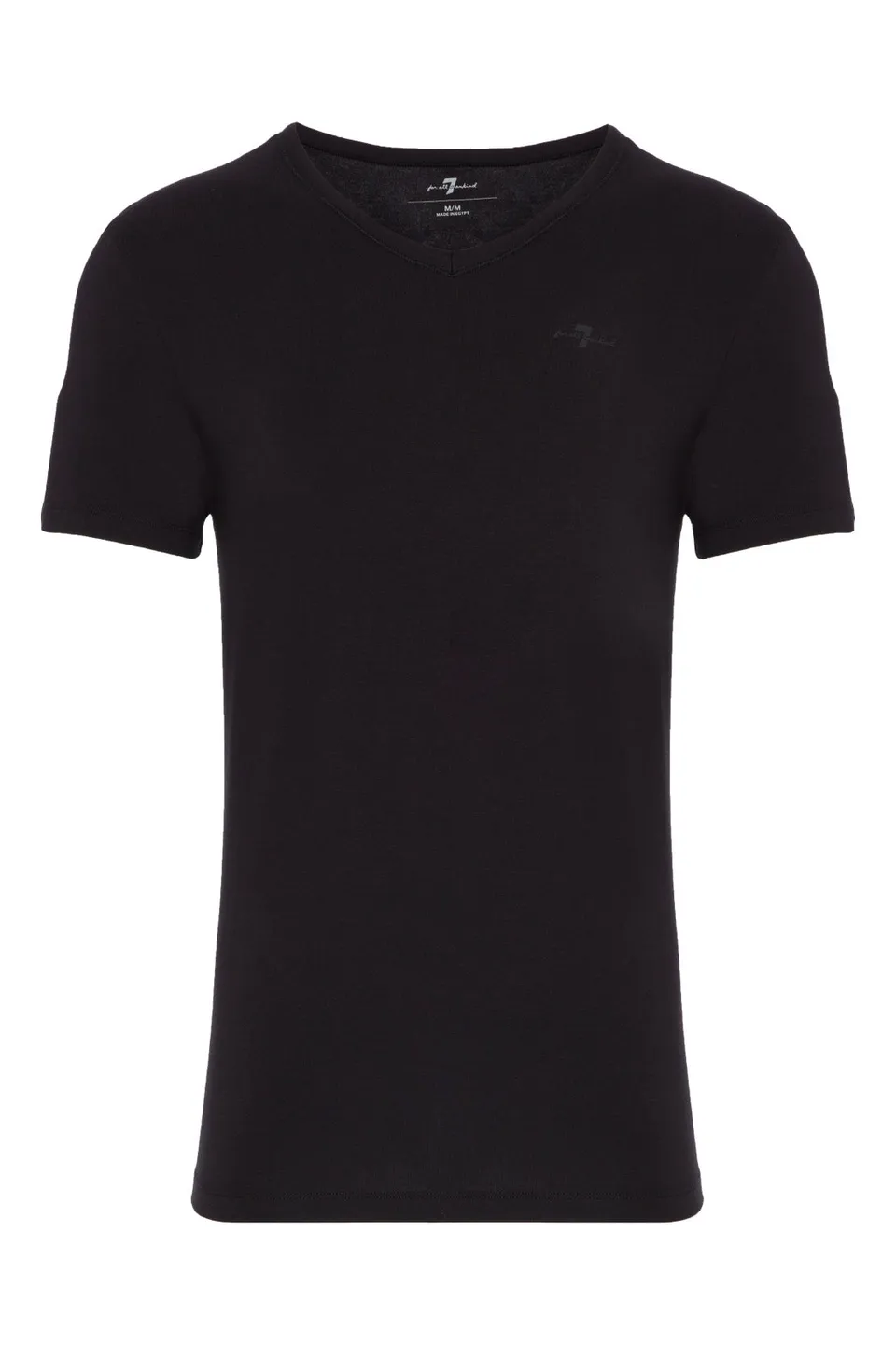 7-for-all-mankind-v-neck-tee-2-pack-t-shirt-in-black image 1
