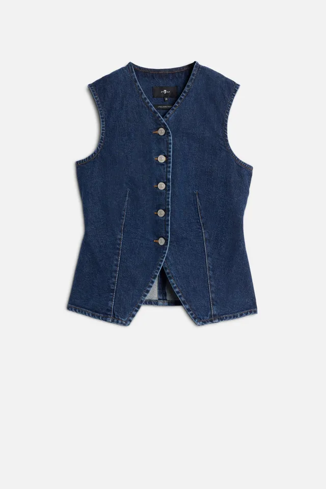 7-for-all-mankind-lady-vest-comfort-indiglow-denim-weste-damen image 1