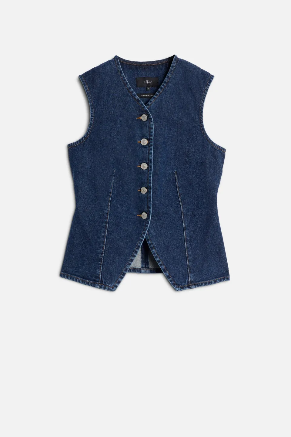 7-for-all-mankind-lady-vest-comfort-indiglow-denim-weste-damen image 1