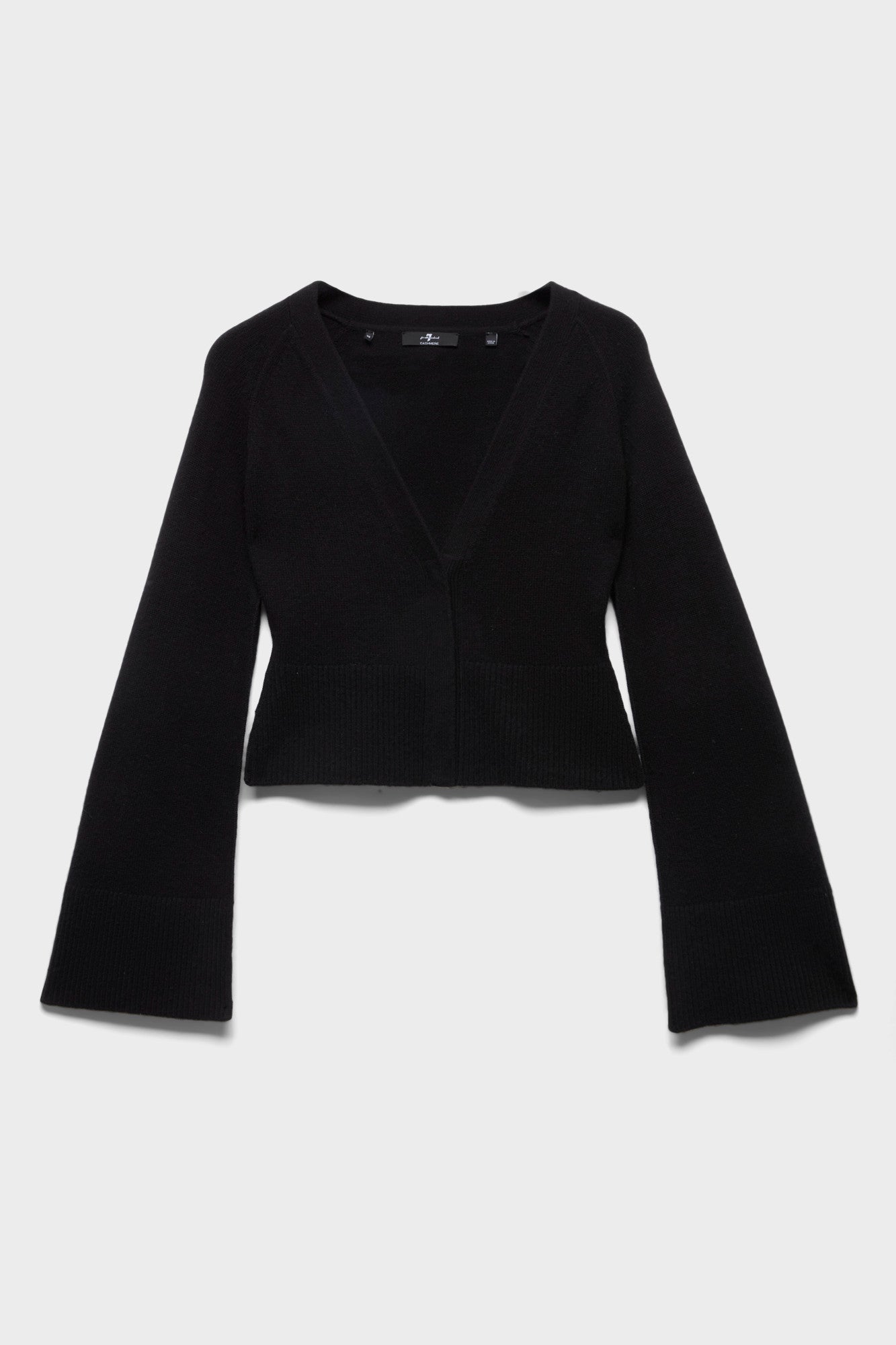 7-for-all-mankind-large-rib-cardigan-strickjacke-aus-cashmere-in-coal image 1