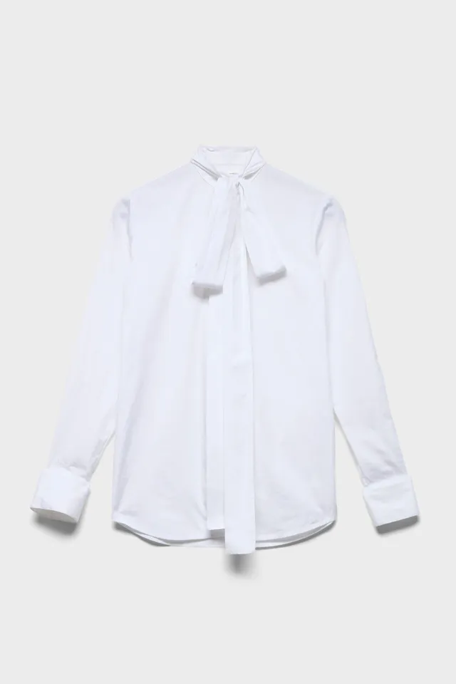 7-for-all-mankind-long-sleeve-bow-shirt-bluse-poplin-off-white-damen image 1