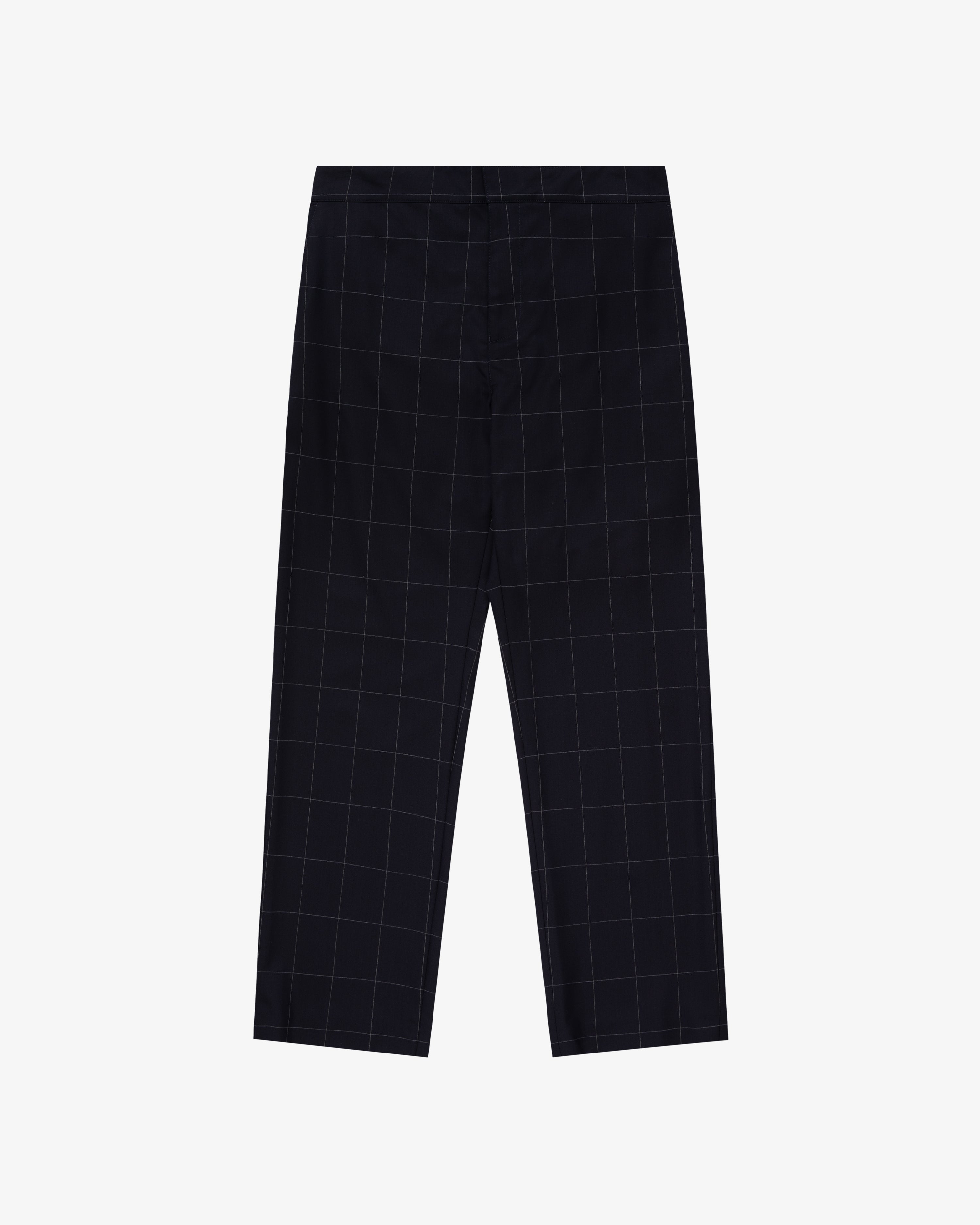 aim-leon-dore-windowpane-anzughose-navy-schurwolle image 2