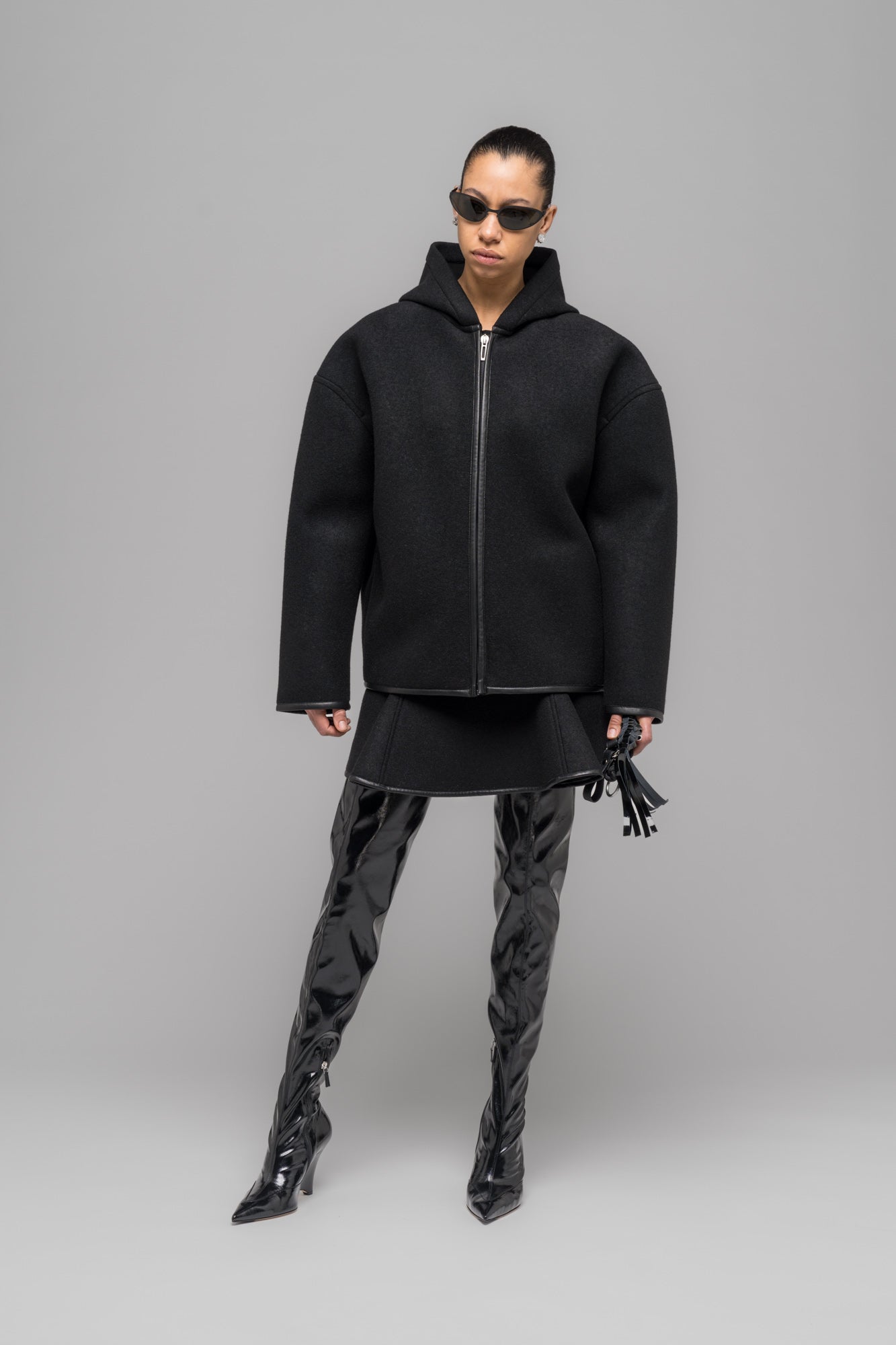032c-neoprene-zip-up-hooded-jacke-mit-kapuze image 1