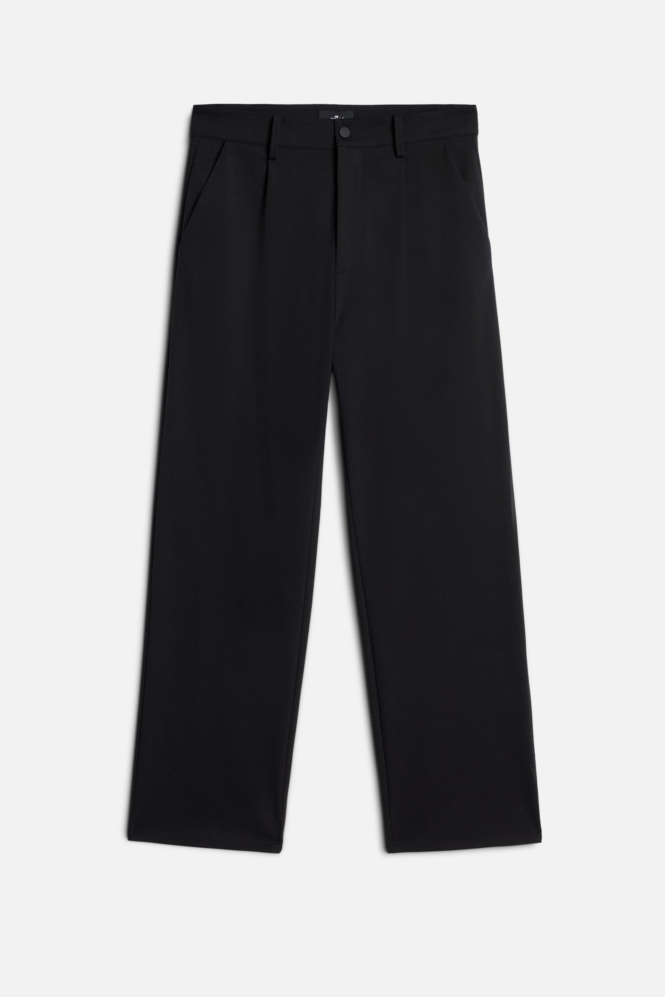 7-for-all-mankind-pleated-trouser-luxe-performance-knit-hose-schwarz image 1