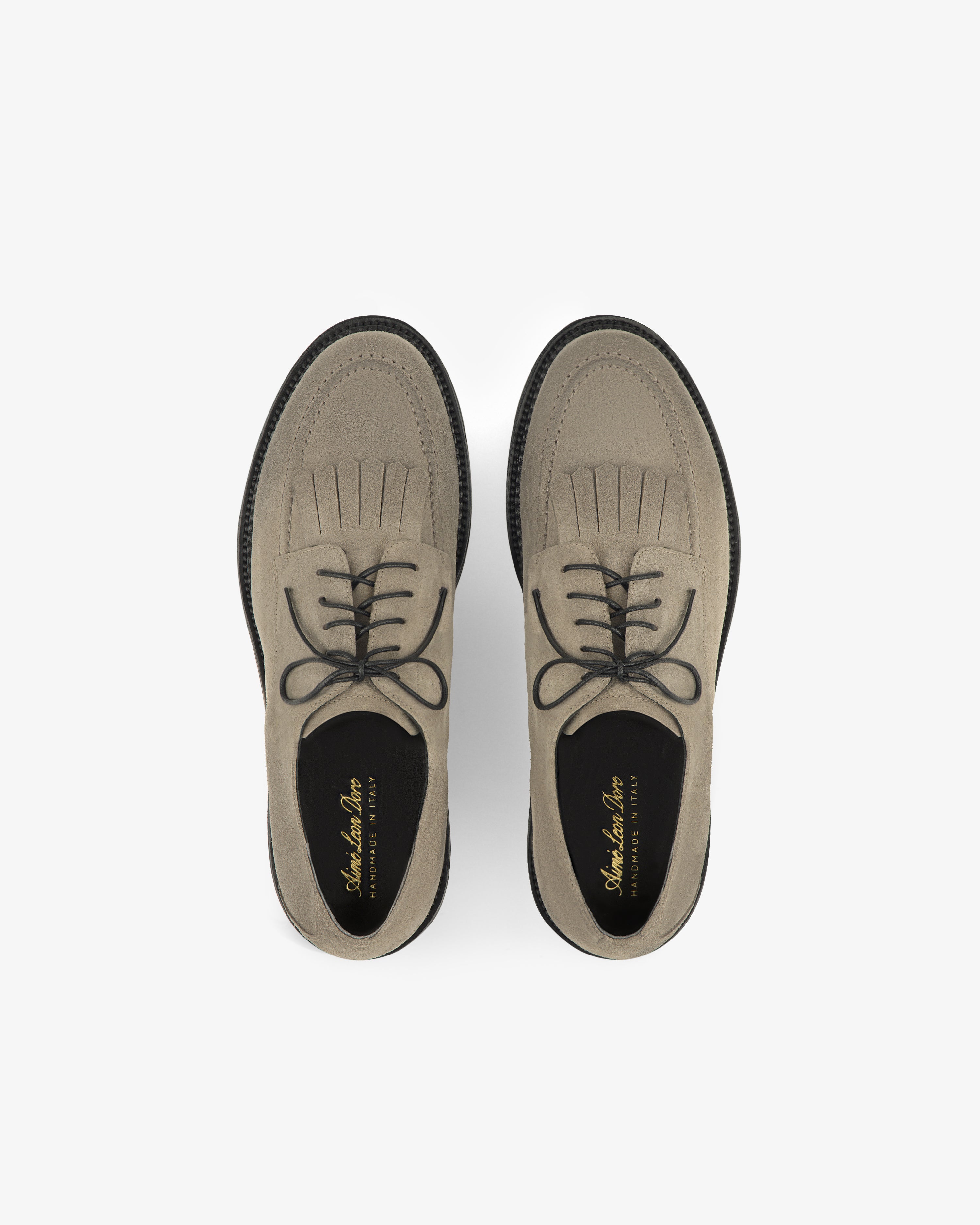 aim-leon-dore-suede-lug-sole-derby-oliv-kalbs-suede-made-in-italy image 6