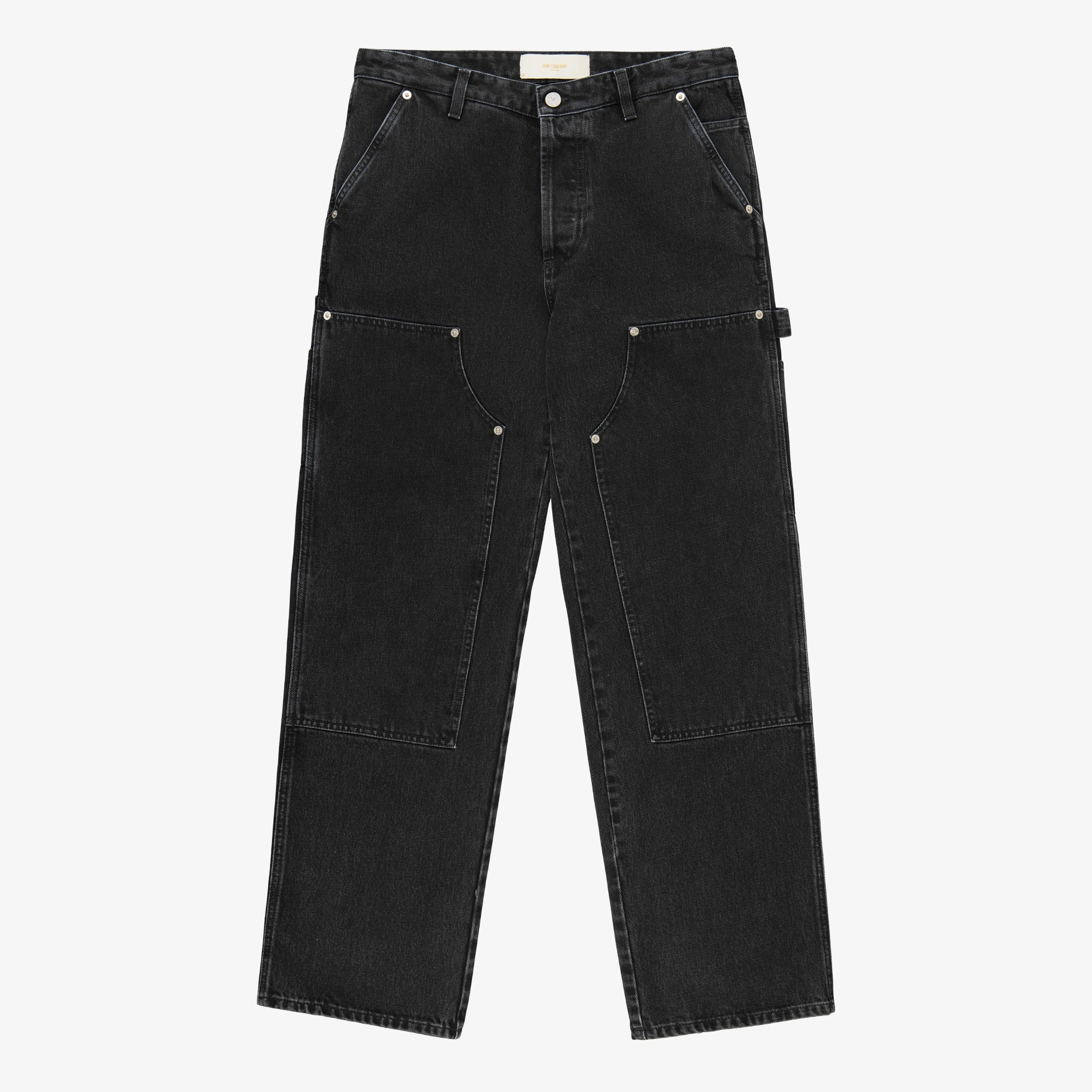 aim-leon-dore-denim-carpenter-pant-schwarz-handwerker-jeans image 1
