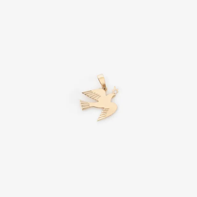 aim-leon-dore-14kt-gold-dove-anh-nger-mit-diamant image 1
