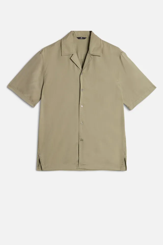 7-for-all-mankind-camp-shirt-fluid-army-herren-kurzarm-hemd image 1