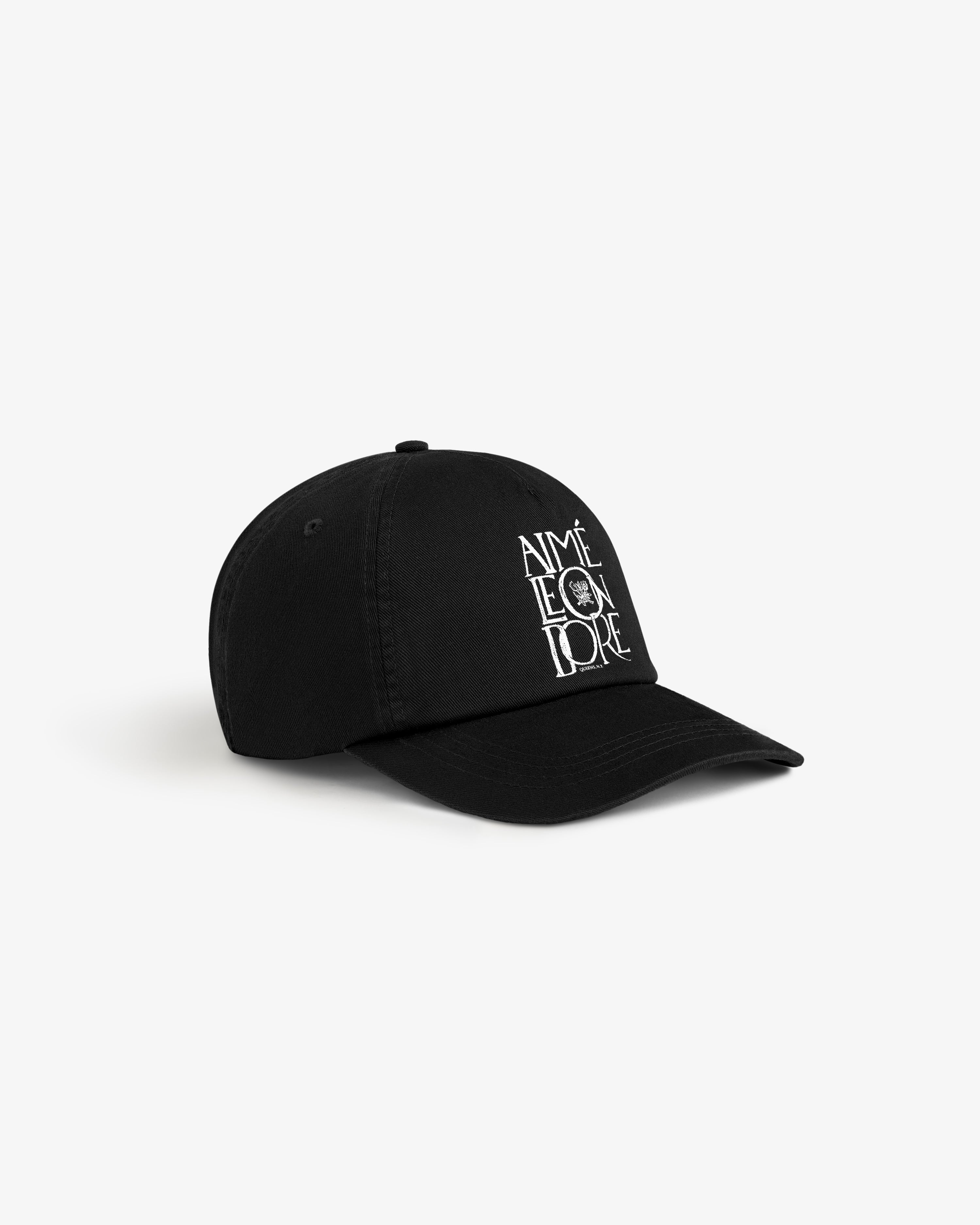 aim-leon-dore-stacked-logo-hat-5-panel-cap-schwarz image 3