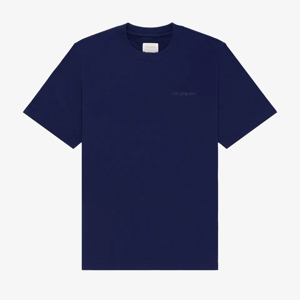 aim-leon-dore-tonal-logo-tee-navy image 1