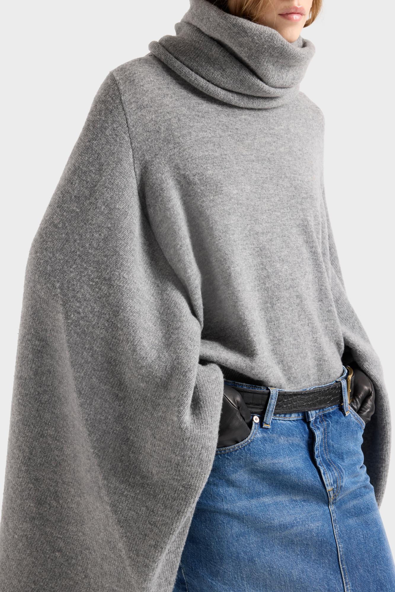7-for-all-mankind-high-neck-shawl-sweater-in-wool-stone-umhangpullover image 6
