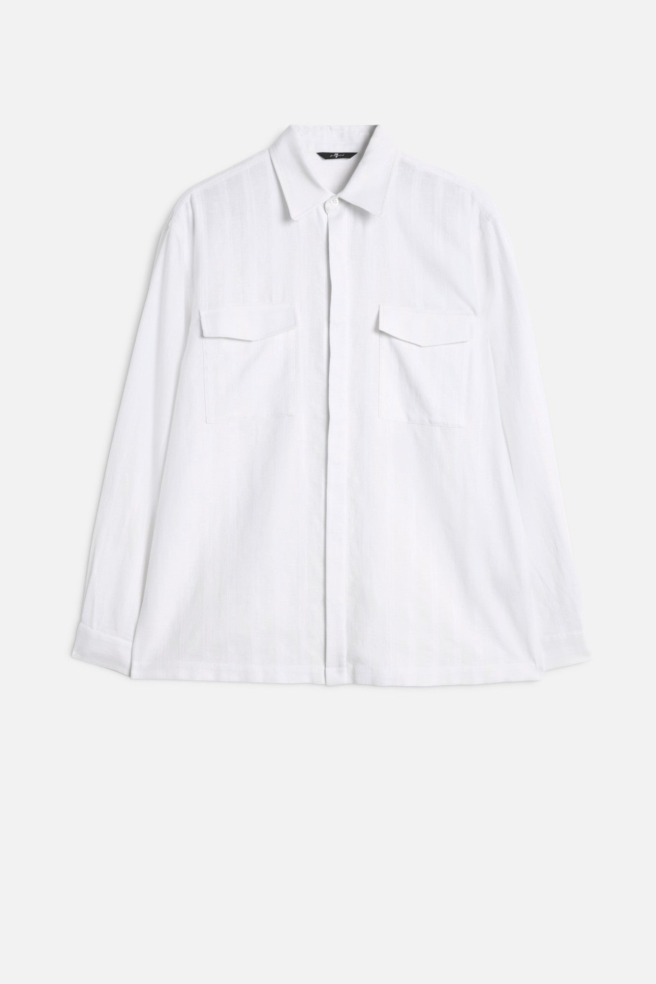 7-for-all-mankind-utility-shirt-baumwolle-leinen-wei-herren image 1