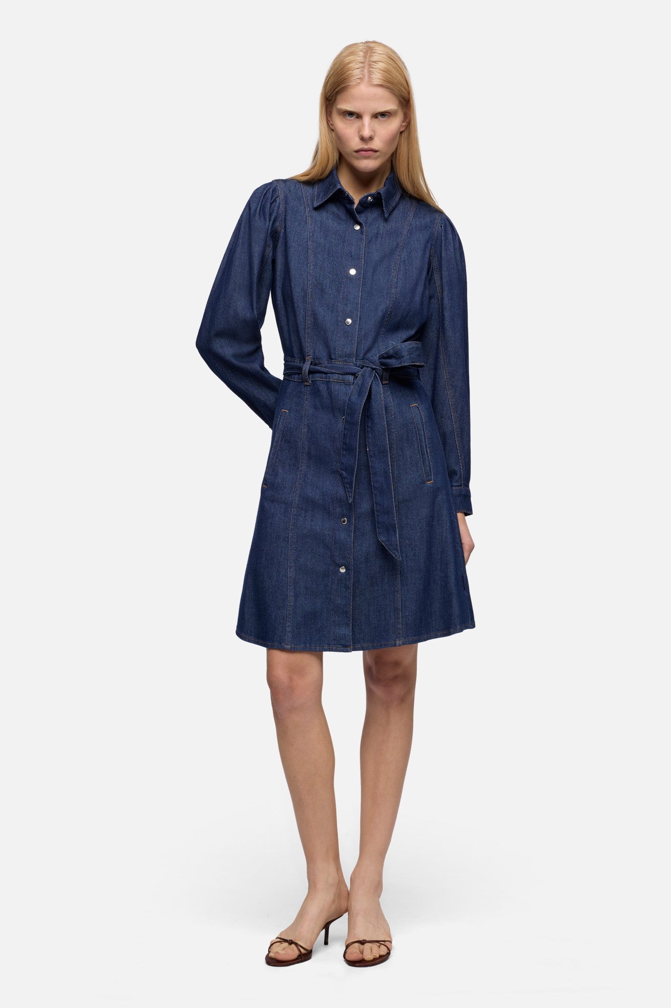 7-for-all-mankind-puff-sleeve-mini-kleid-weightless-denim-halona image 2