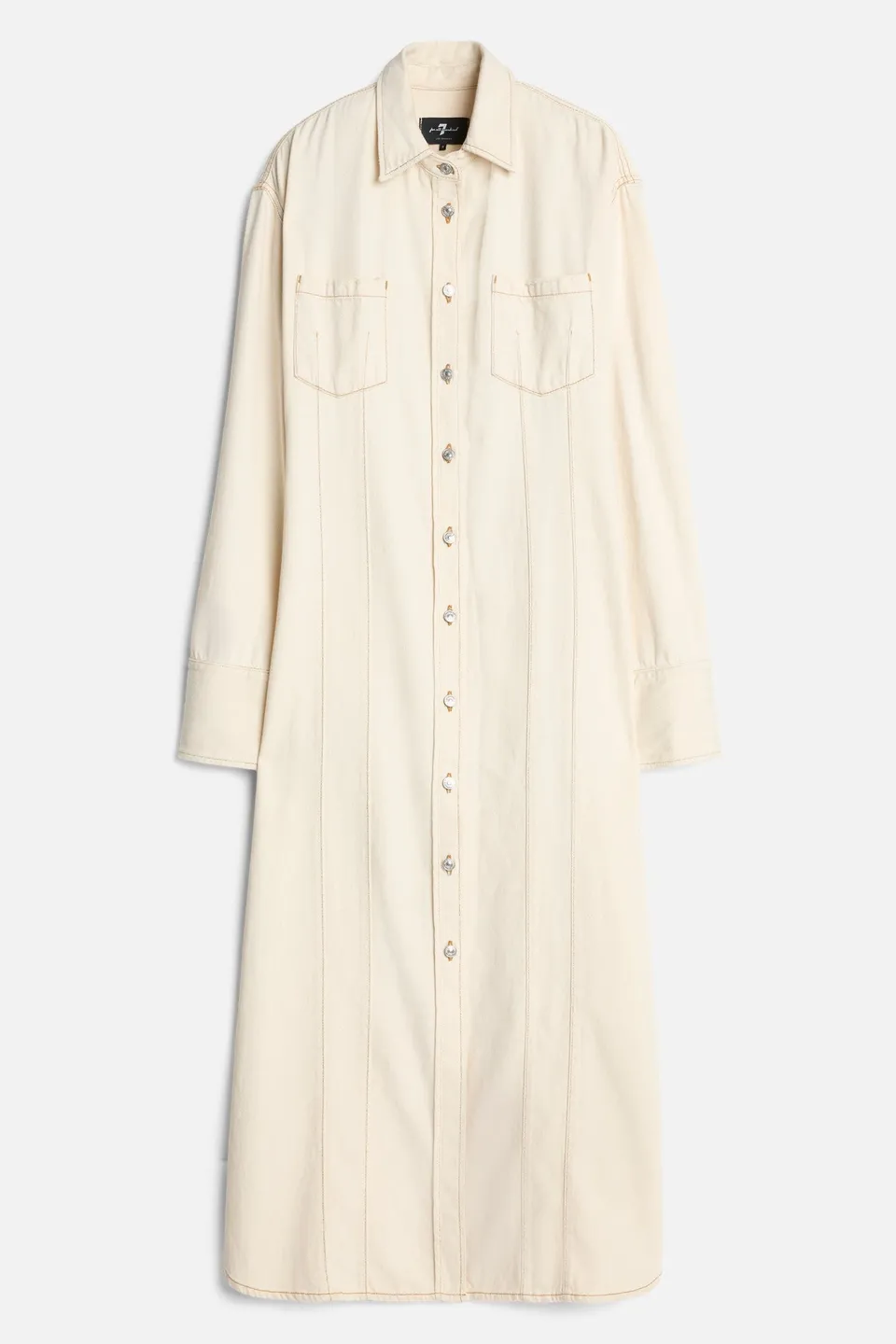 7-for-all-mankind-denim-maxi-shirtdress-solitary-star-damenkleid image 1