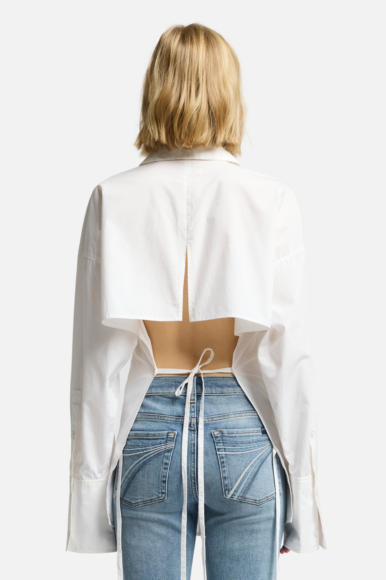 7-for-all-mankind-open-back-poplin-bluse-in-wei image 5