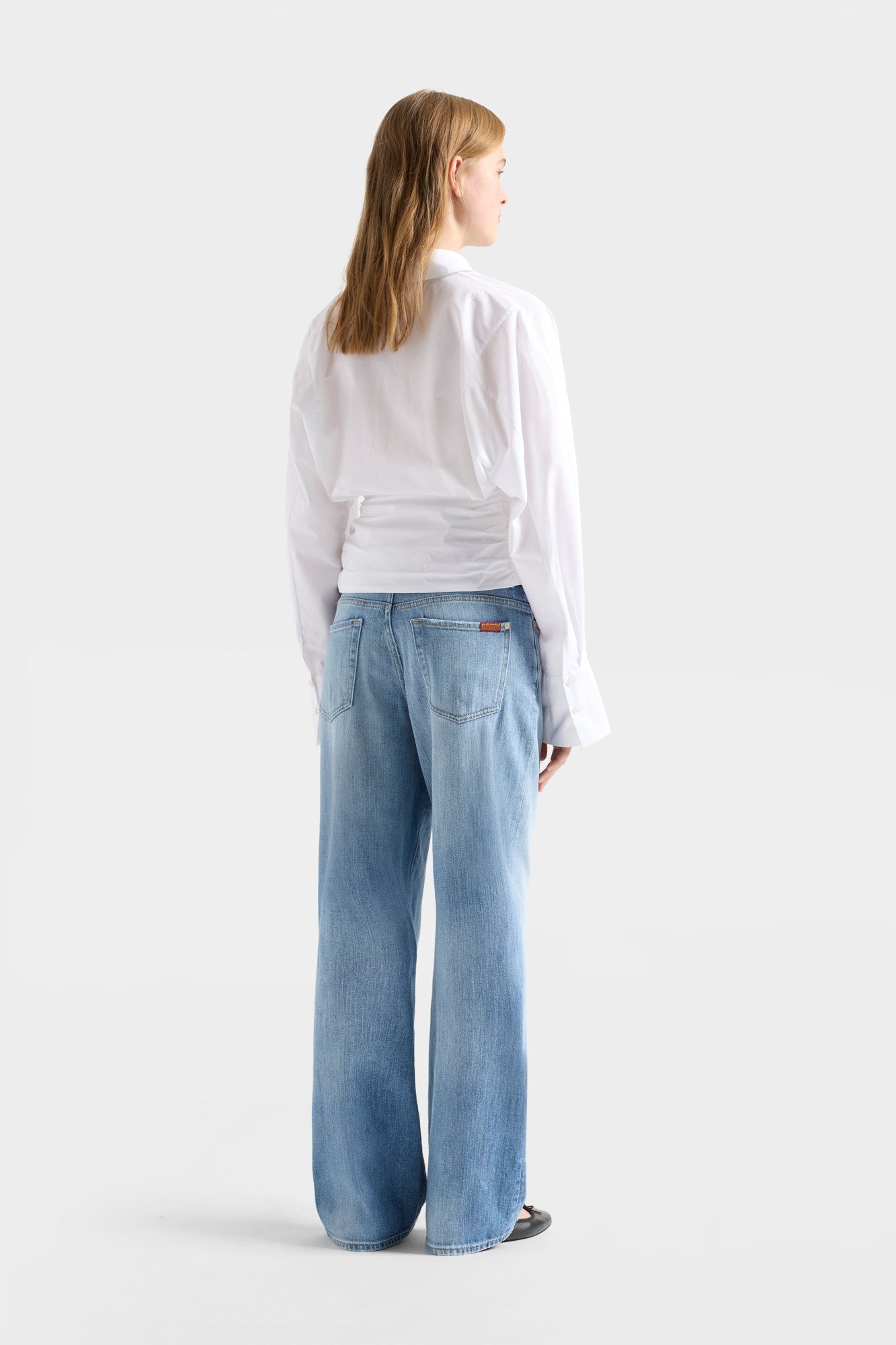 7-for-all-mankind-waist-tie-shirt-poplin-optical-white-damenhemd image 5
