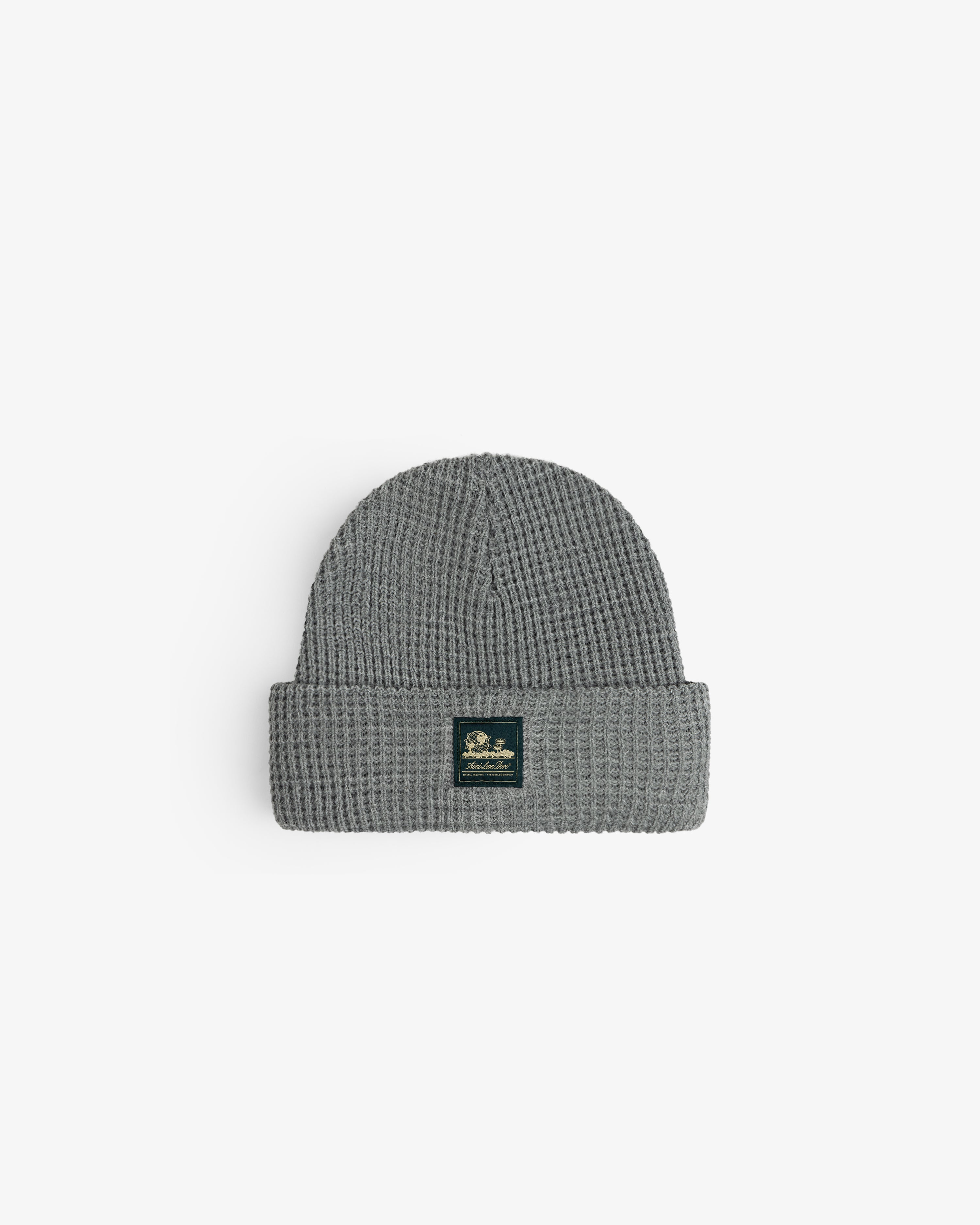 aim-leon-dore-waffle-knit-beanie-grau-unisex image 2