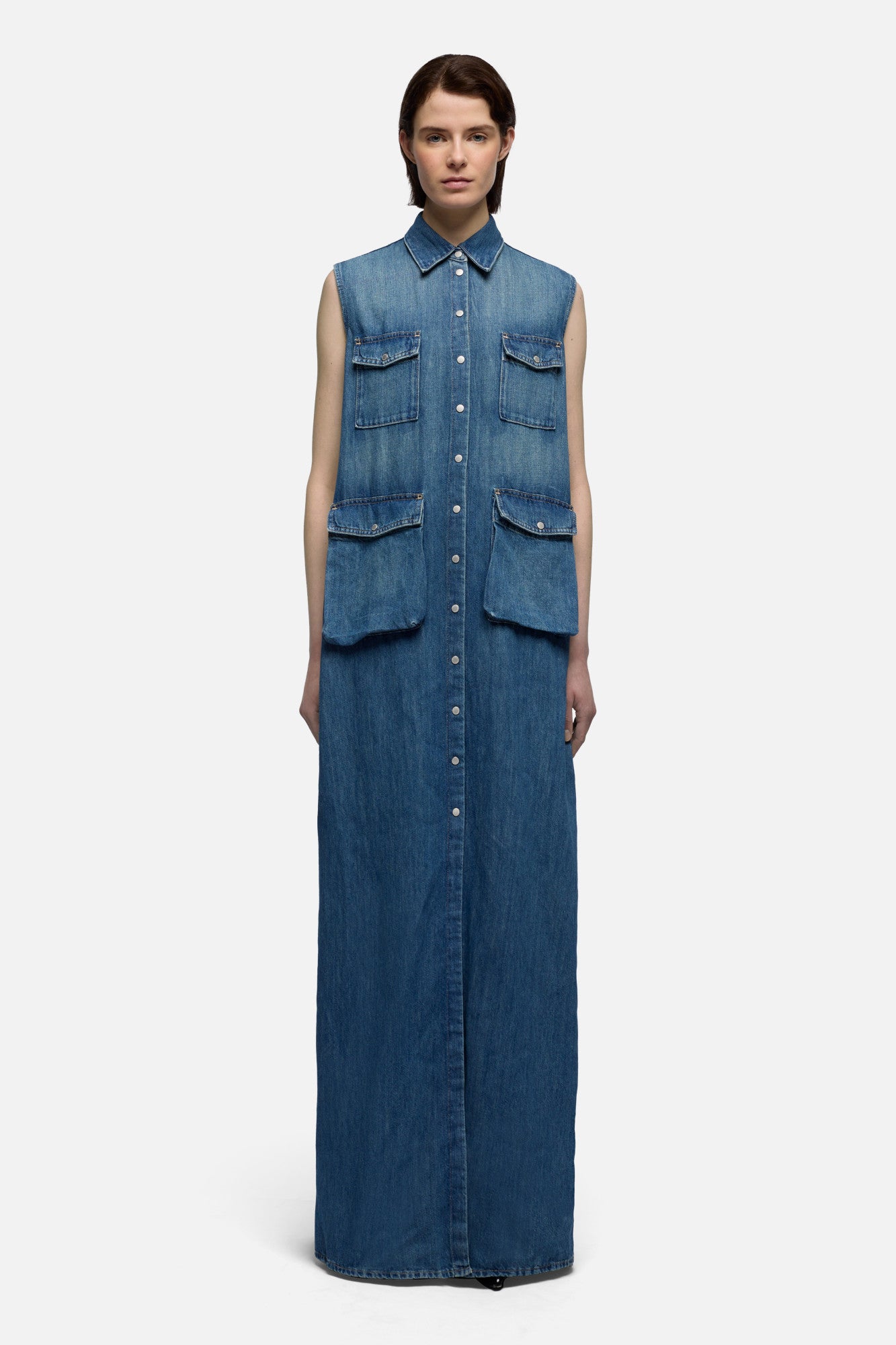 7-for-all-mankind-cargo-sleeveless-dress-indigo-linen-ocean-mist image 3