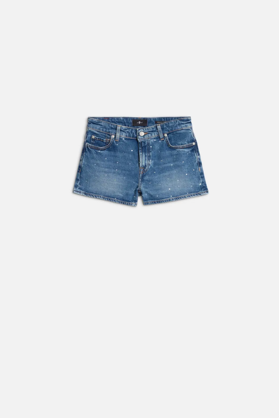 7-for-all-mankind-embellished-short-comfort-blue-shine-damen image 1