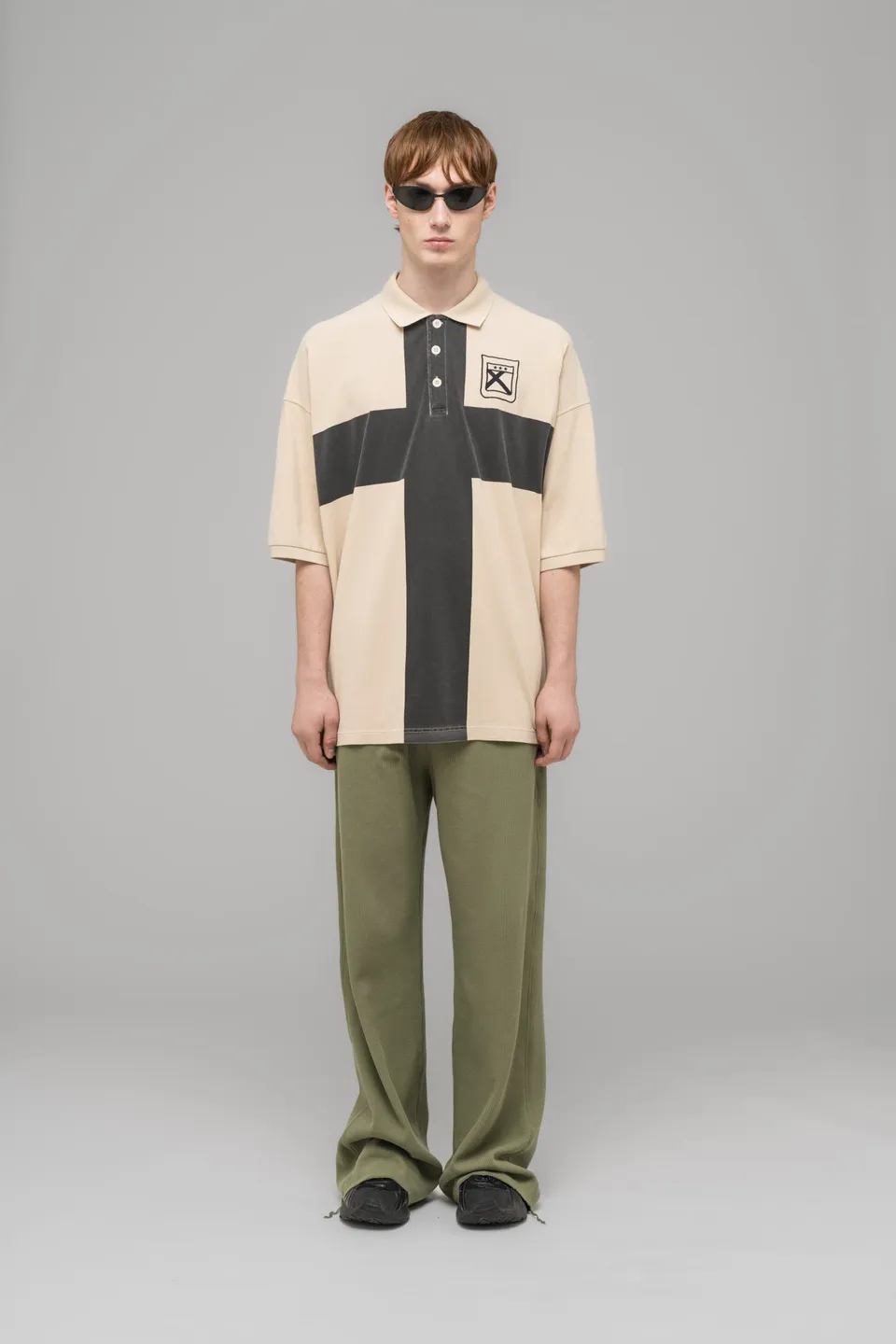 032c-fainting-cross-oversized-polo-stone-washed image 1