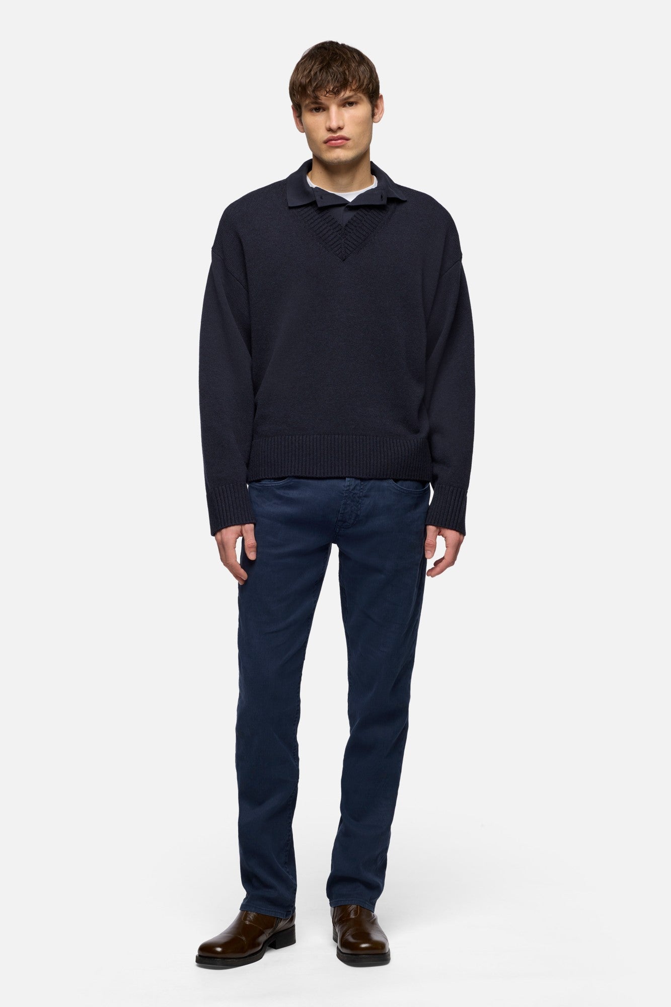 7-for-all-mankind-double-layer-polo-shirt-midnight-herren image 2