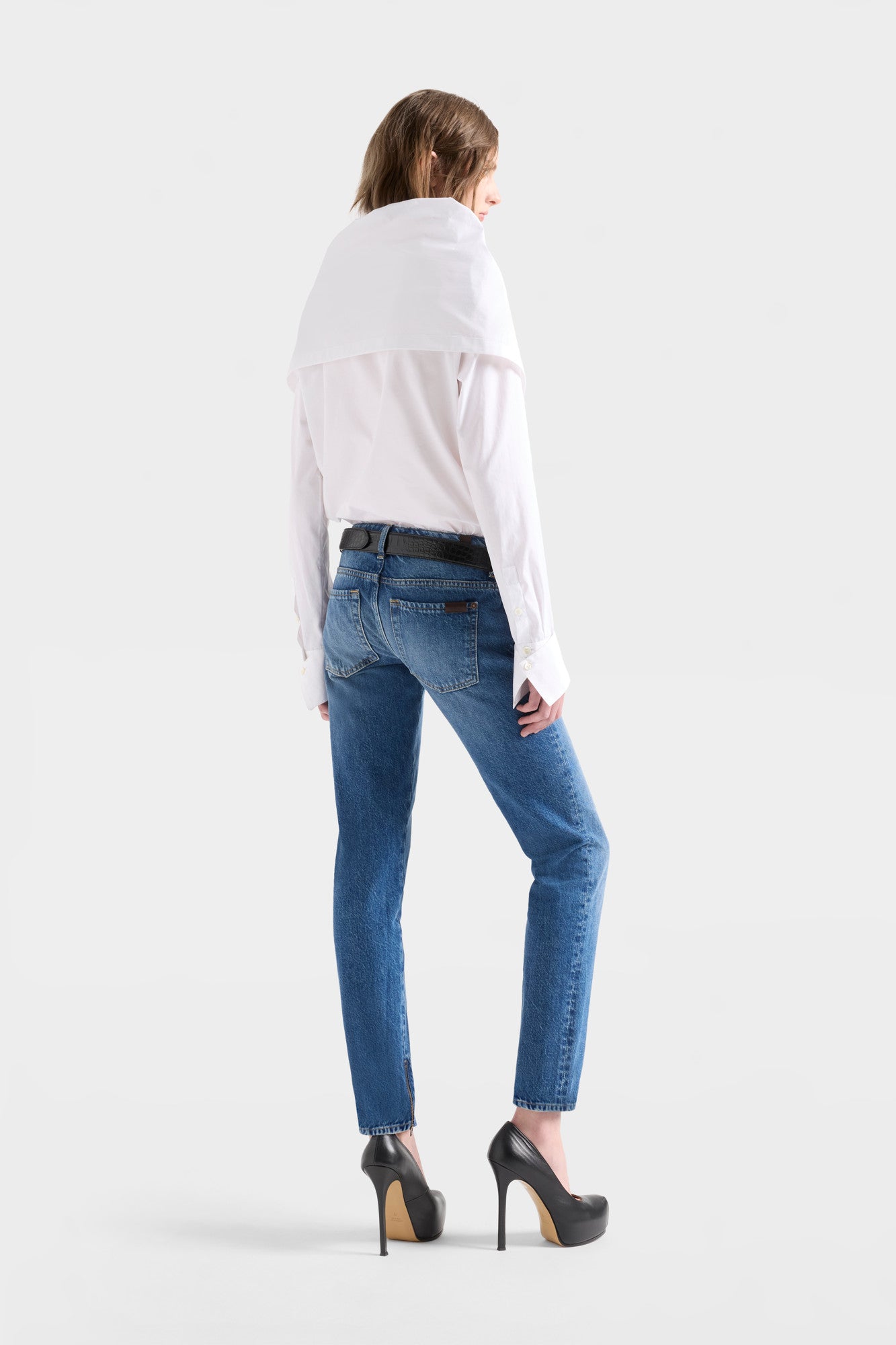 7-for-all-mankind-high-neck-long-sleeve-shirt-damen-bluse-poplin-off-white image 5