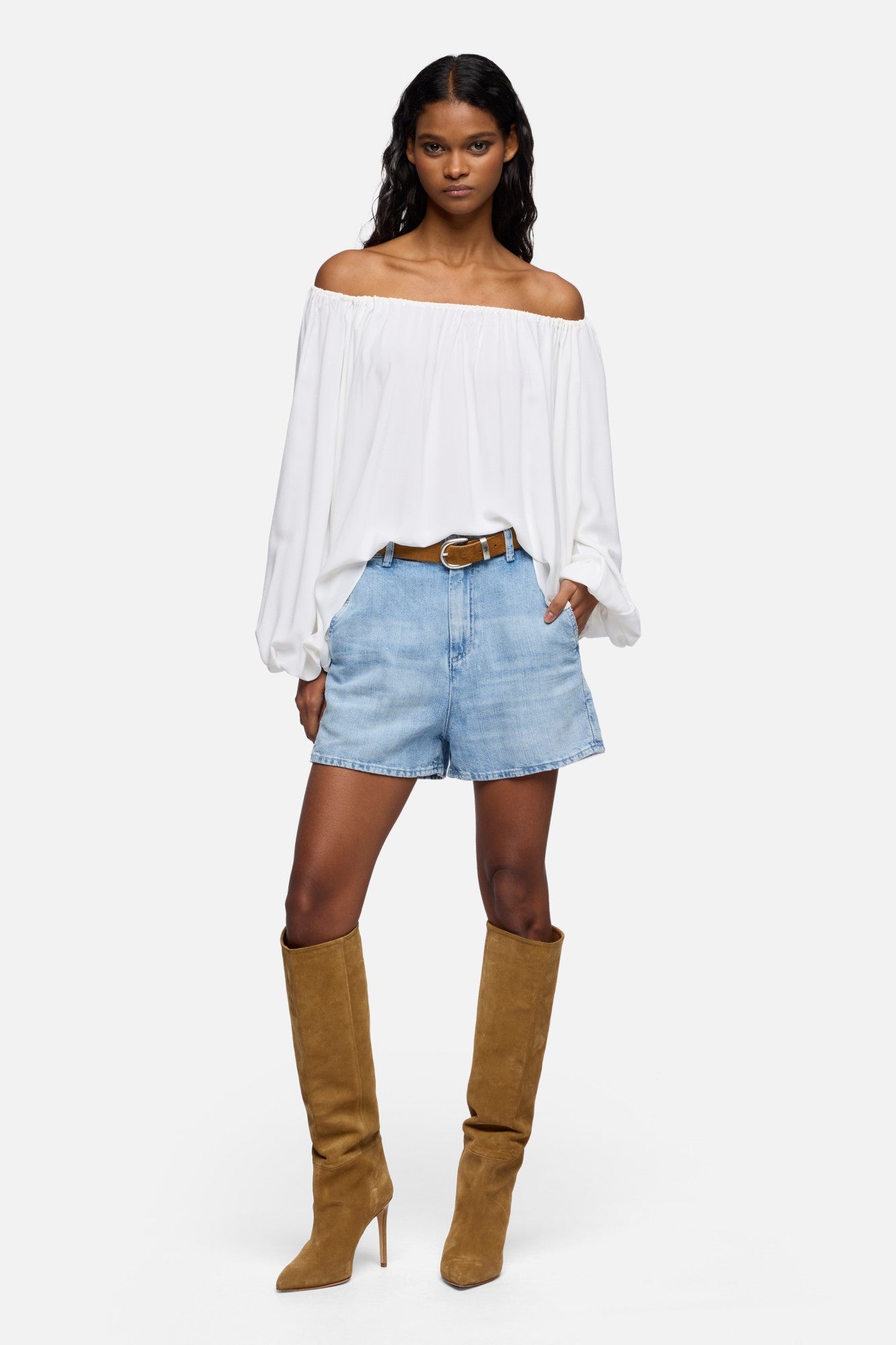 7-for-all-mankind-off-shoulder-bluse-silk-optical-white-damen-seidenbluse-wei image 2