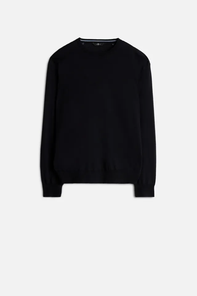 7-for-all-mankind-classic-cotton-long-sleeve-sweater-herren-navy image 1