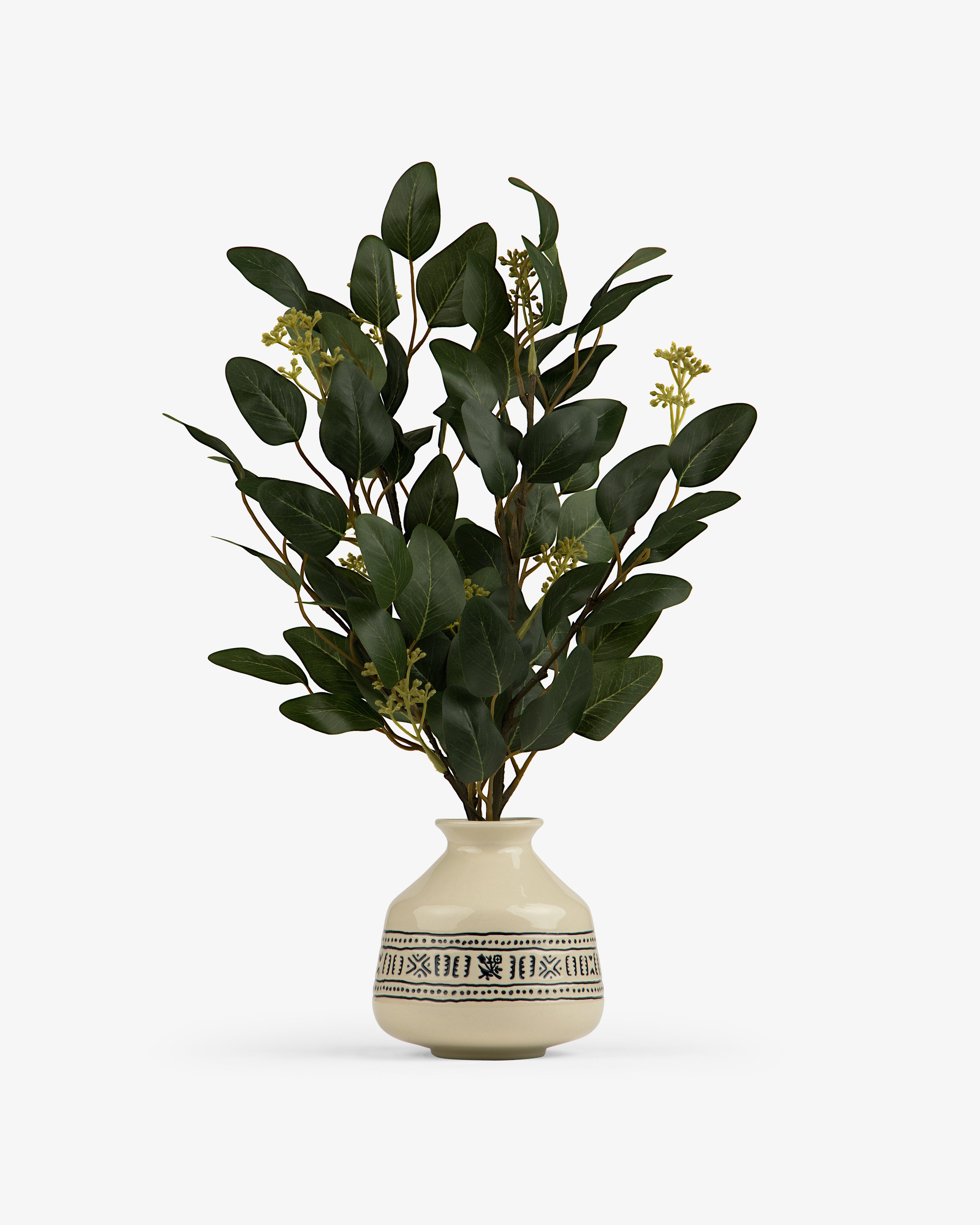 aim-leon-dore-textile-patterned-bud-vase-beige-steingutvase image 3