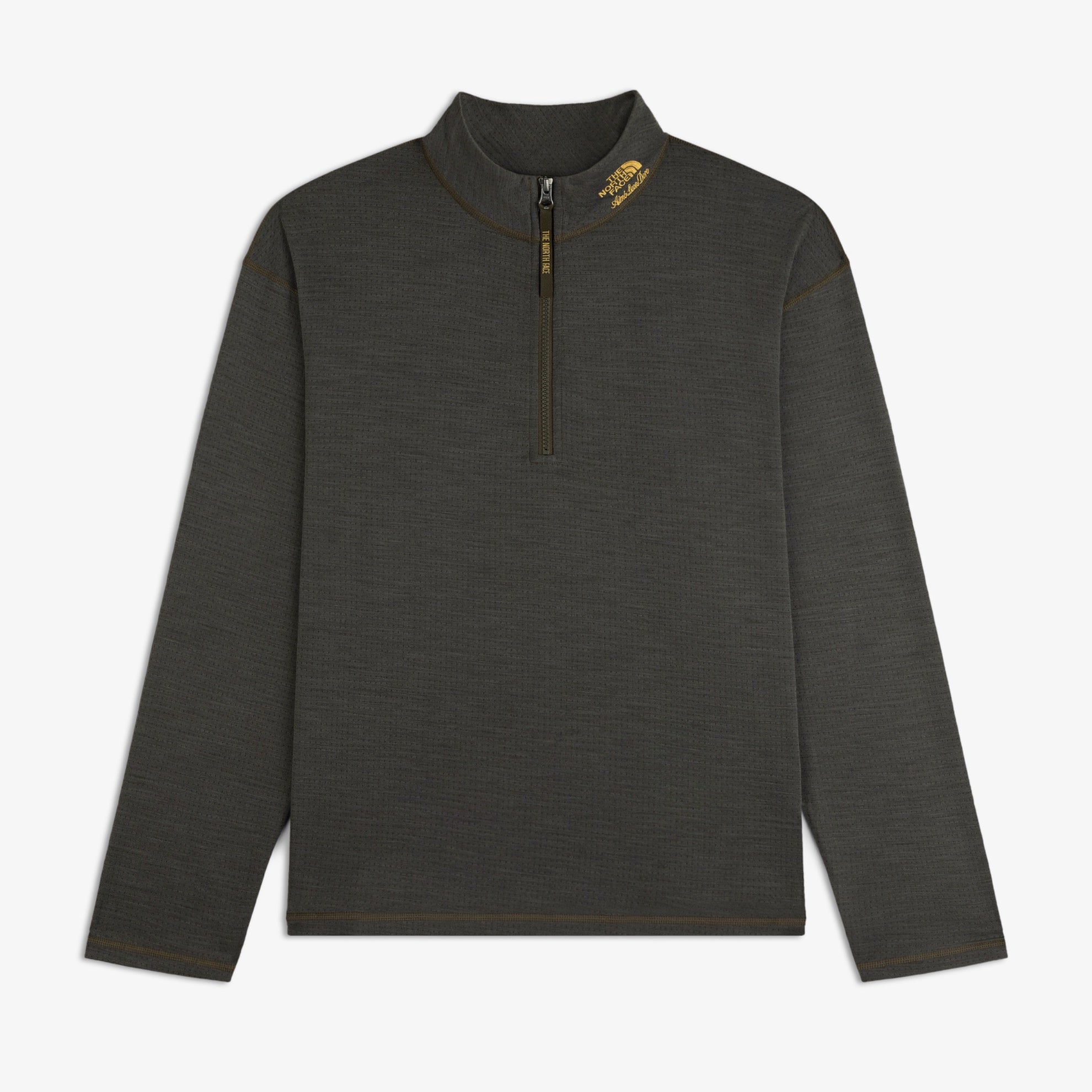 ald-the-north-face-dotknit-wool-quarter-zip-olive-relaxed image 1