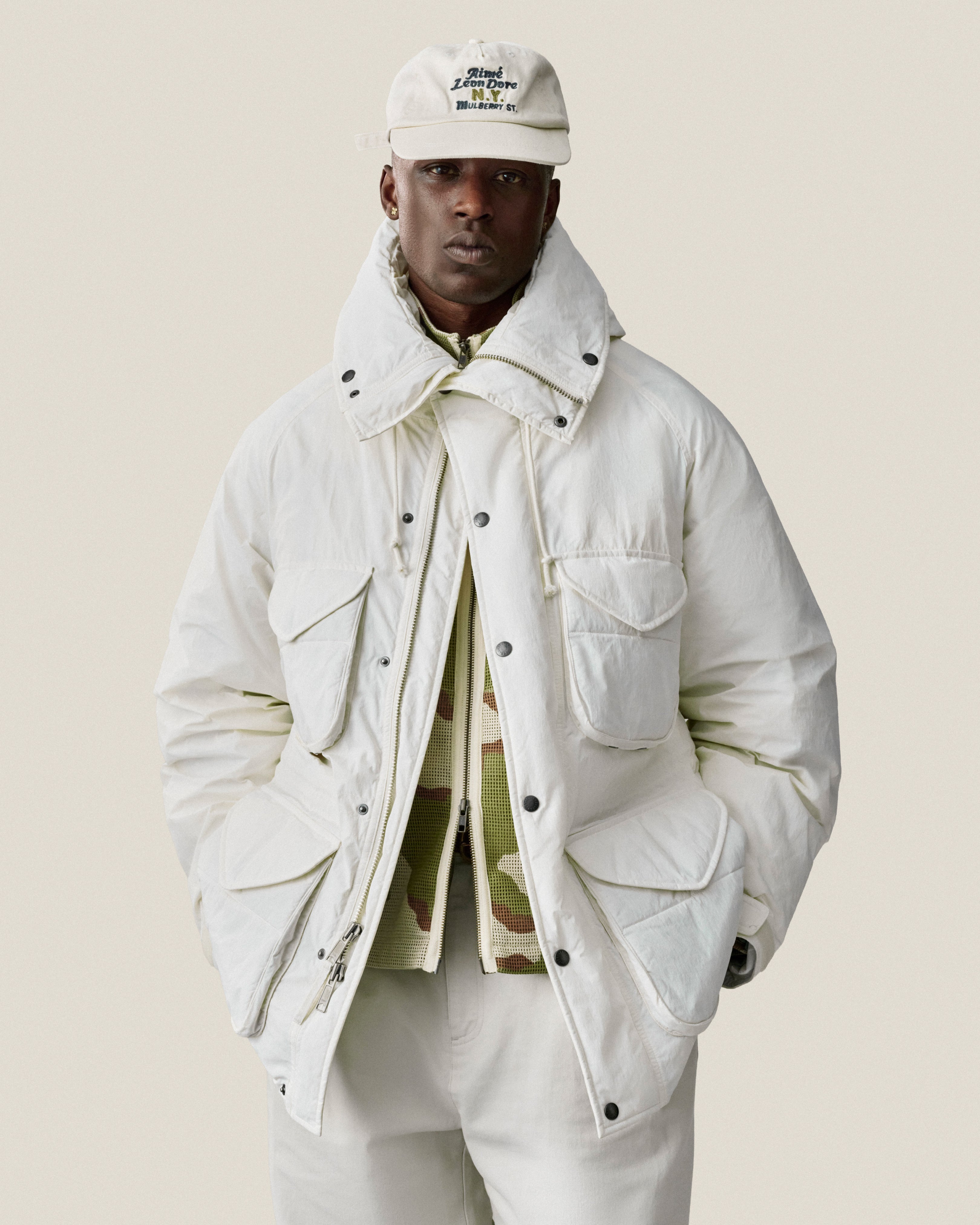 aim-leon-dore-mulberry-chainstitch-hat-cap-creme image 3