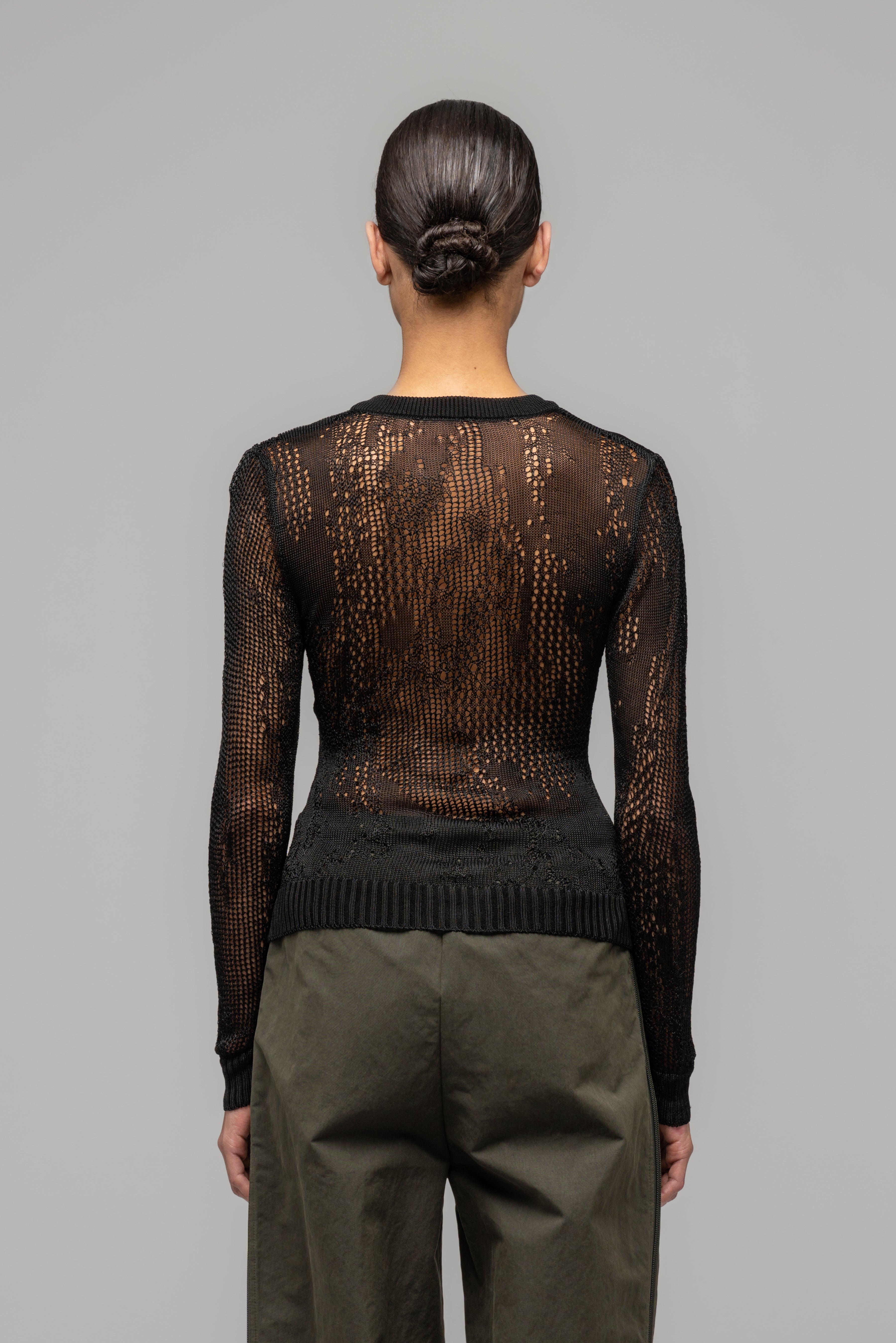 032c-fractured-cardigan-slim-fit-strick-lace-viskose image 4