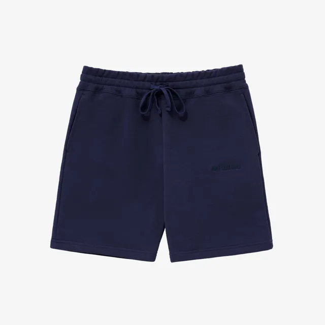 aim-leon-dore-tonal-logo-sweatshorts-navy-shorts image 1