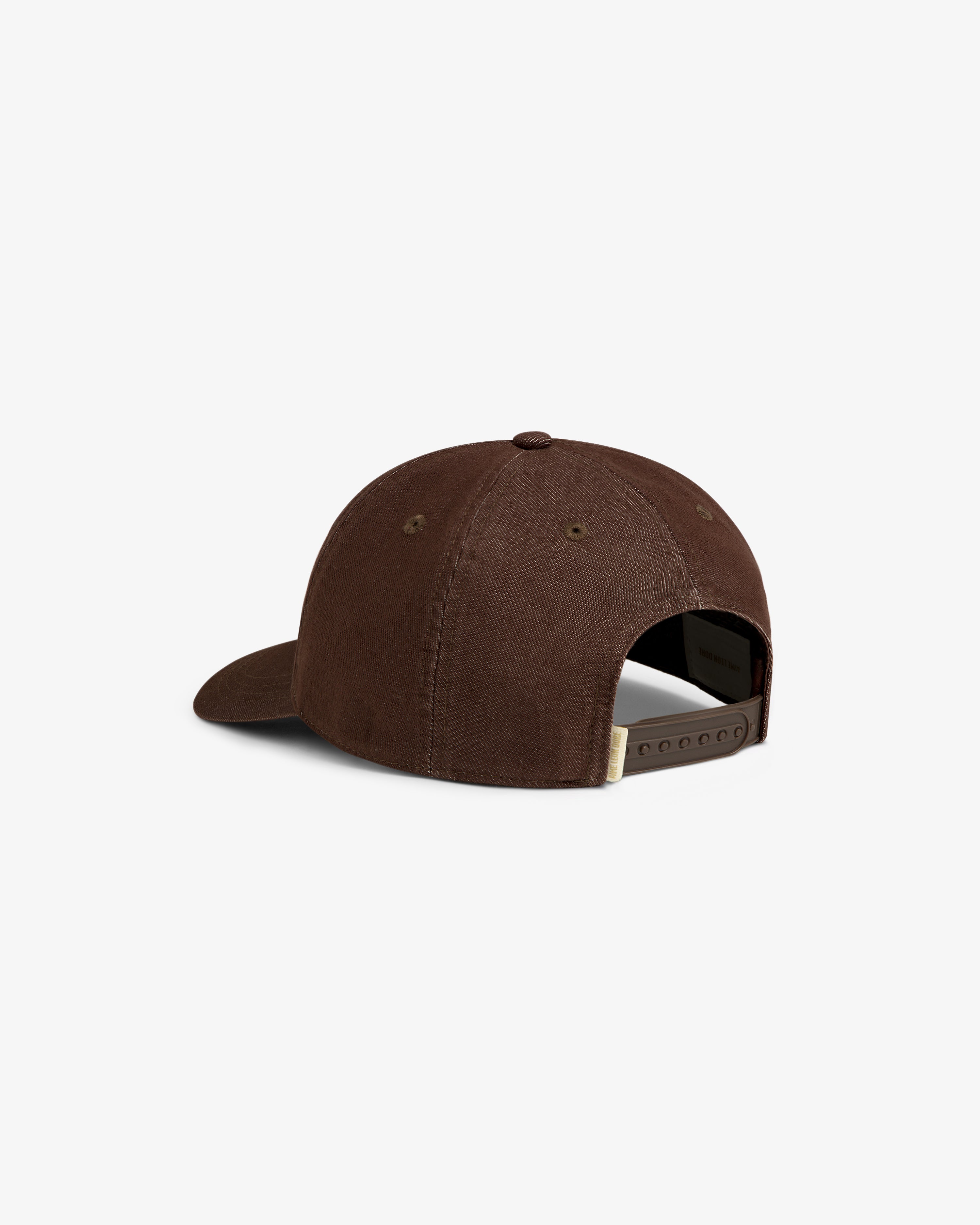 aim-leon-dore-vintage-micro-logo-hat-braun-5-panel-denim-cap image 5