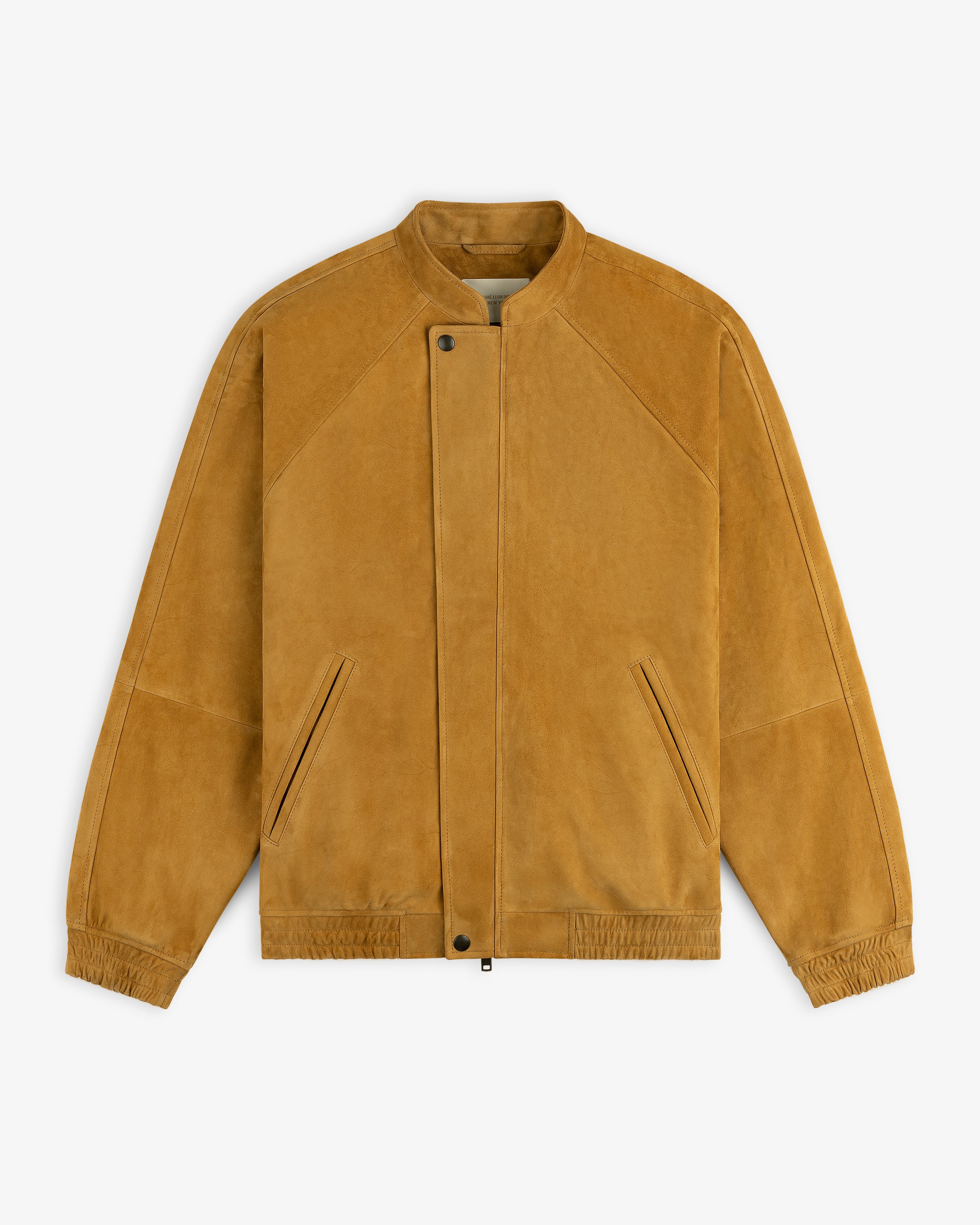 aim-leon-dore-suede-cafe-racer-jacke-tan-lederjacke image 2