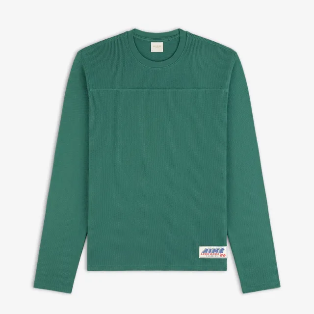 aim-leon-dore-long-sleeve-mesh-football-tee-gr-n image 1
