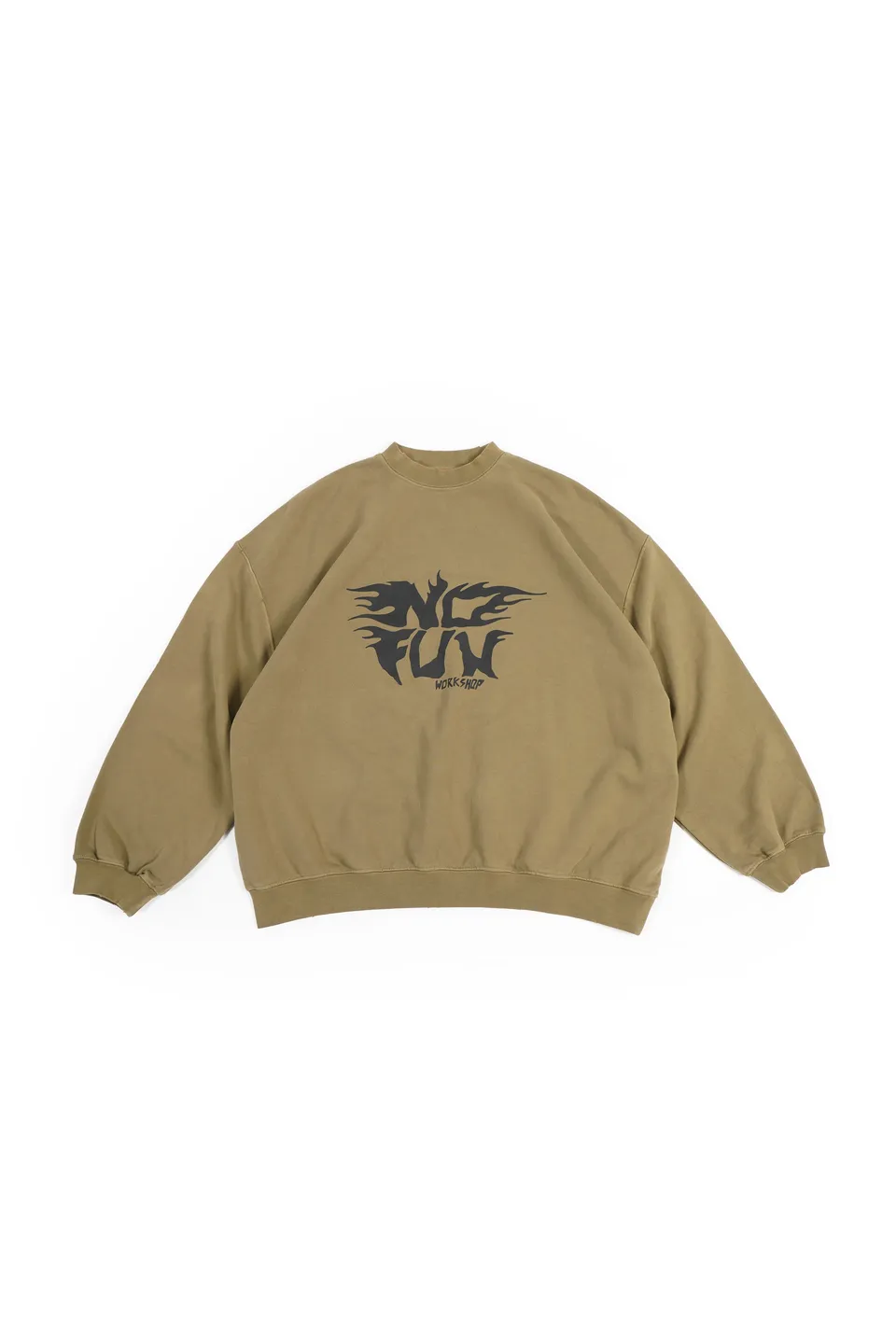 032c-crewneck-mit-print-faded-green-oversized image 1