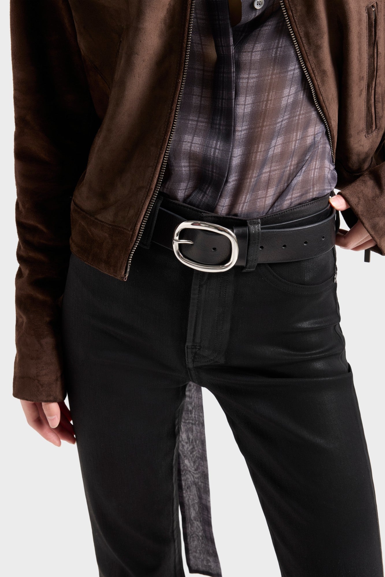 7-for-all-mankind-oval-buckle-italian-leather-g-rtel-schwarz image 2