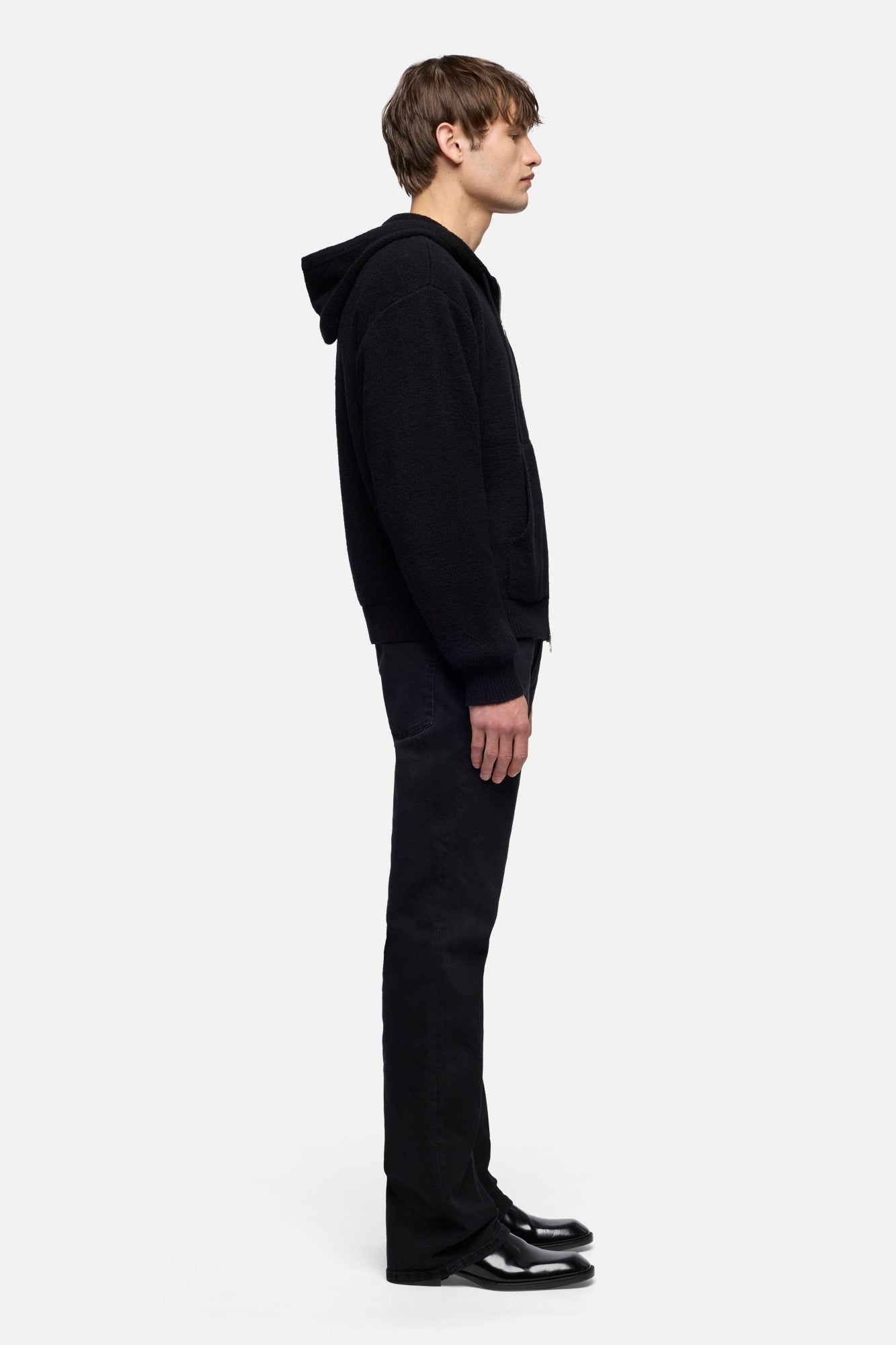 7-for-all-mankind-hooded-zip-sweater-herren-schwarz-cotton-wool image 6