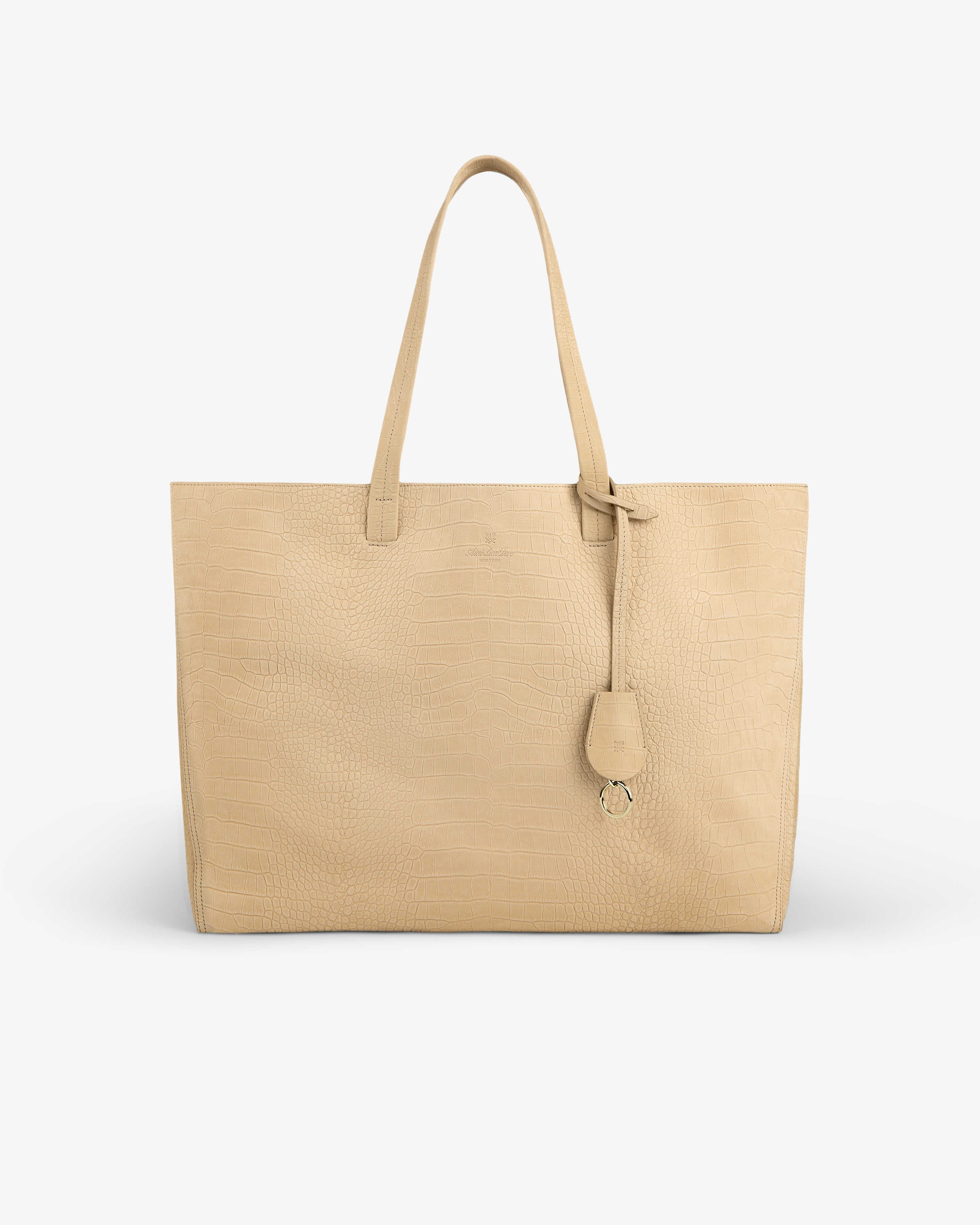 aim-leon-dore-croc-embossed-nubuck-tote-bag-tan-leder-tote-aus-italienischem-nub image 2