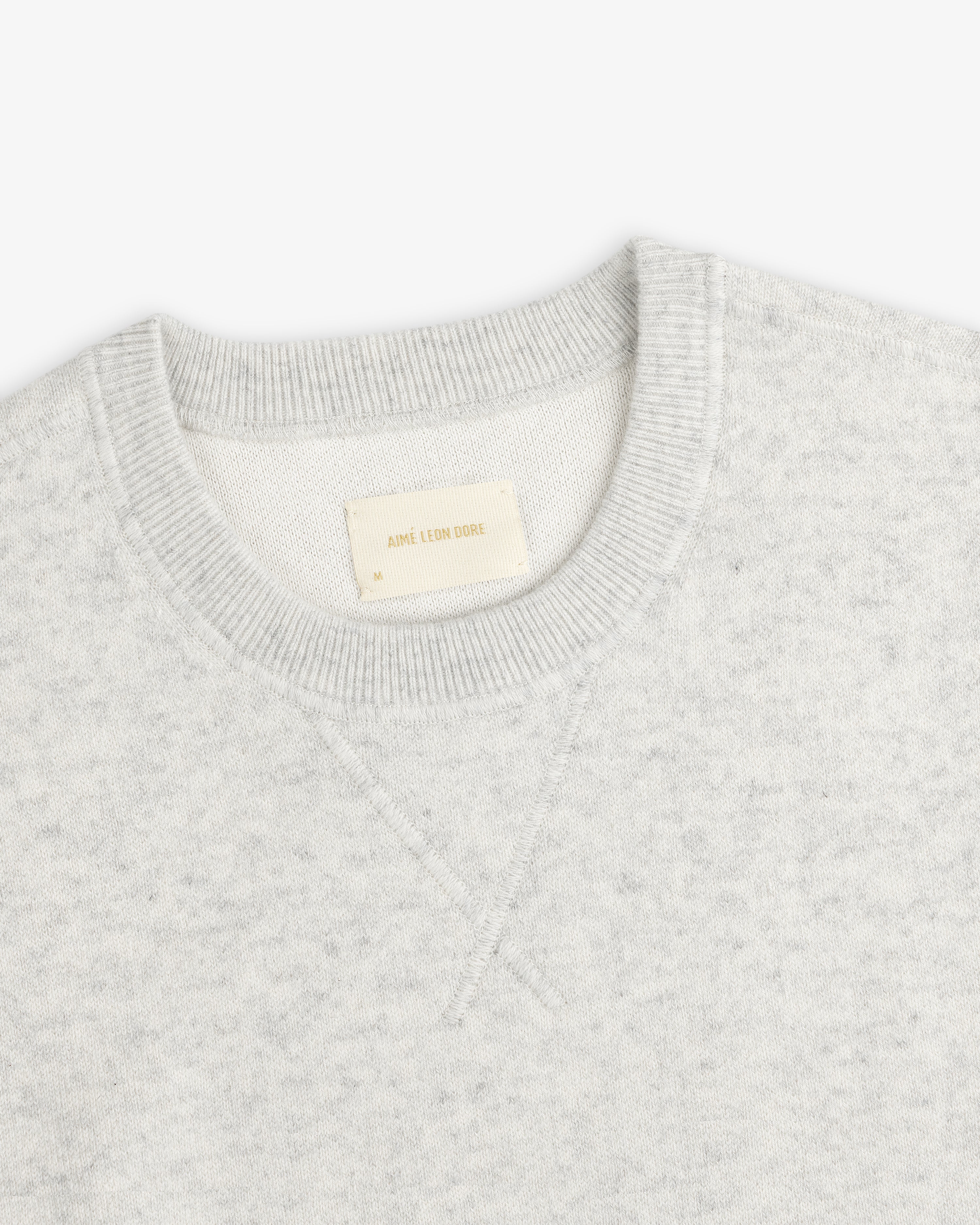 aim-leon-dore-pavilion-cashmere-crewneck-oatmeal image 3