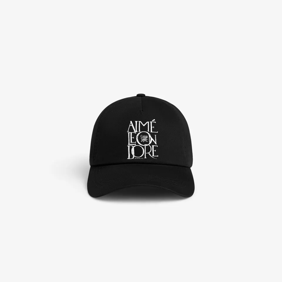 aim-leon-dore-stacked-logo-hat-5-panel-cap-schwarz image 1