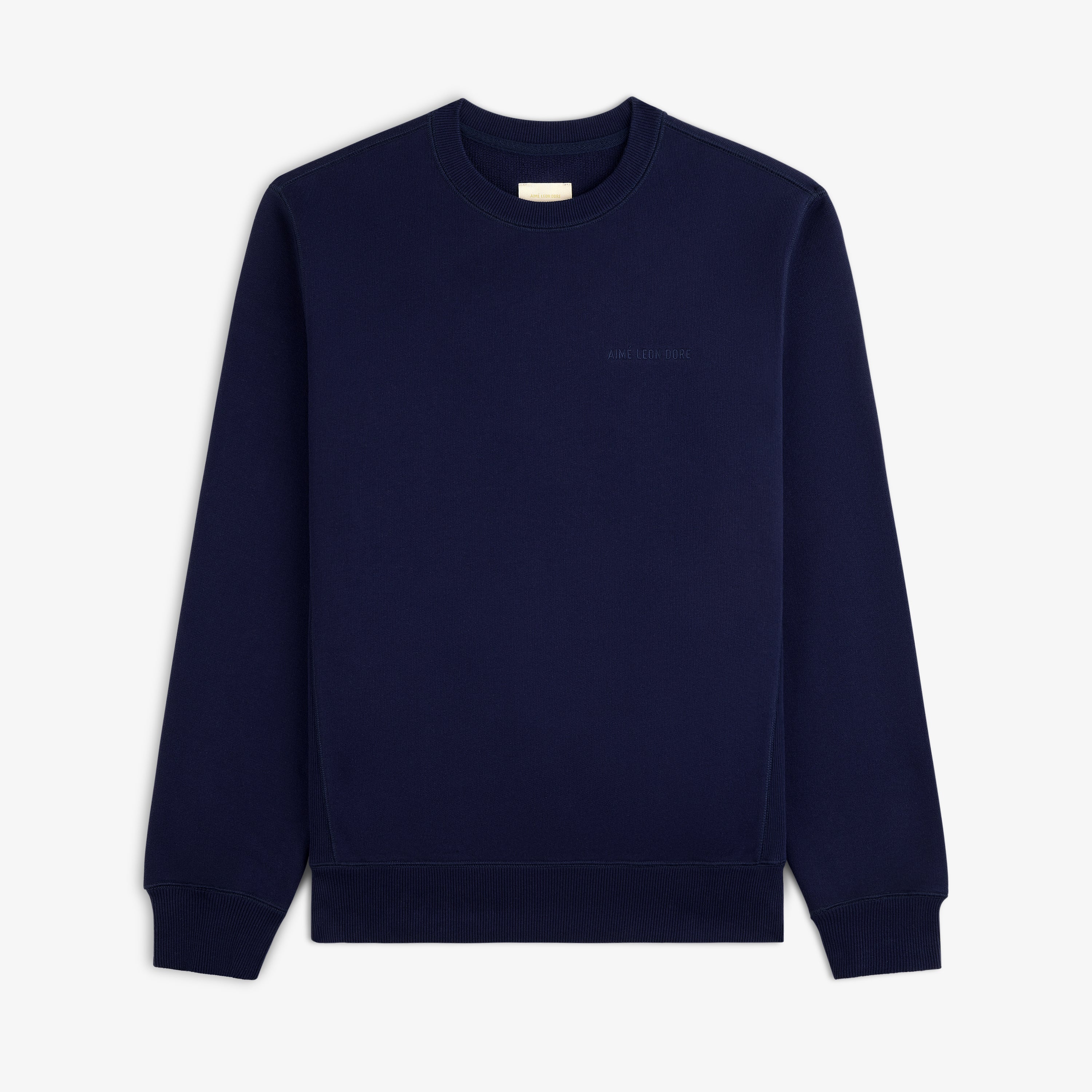 aim-leon-dore-tonal-logo-crewneck-sweatshirt-navy image 1
