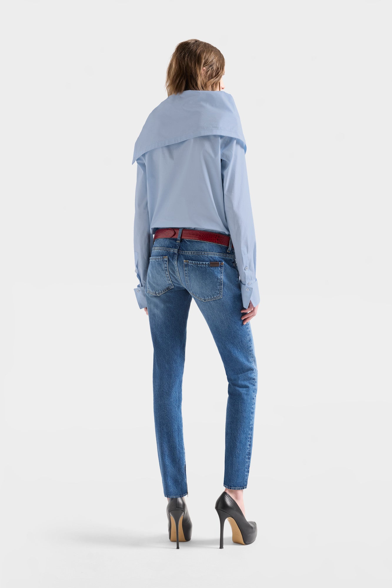 7-for-all-mankind-high-neck-long-sleeve-hemd-poplin-sky-blue-damen image 5