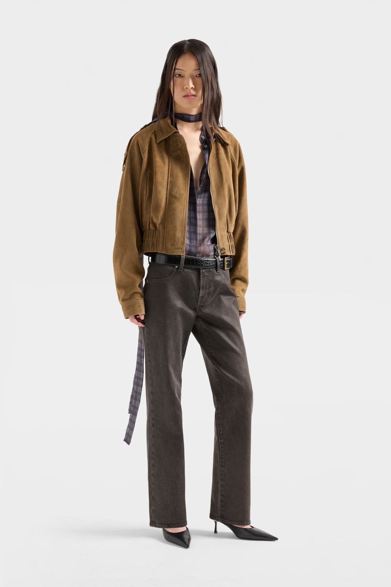 7-for-all-mankind-calie-straight-jeans-coated-denim-brown-damen image 2
